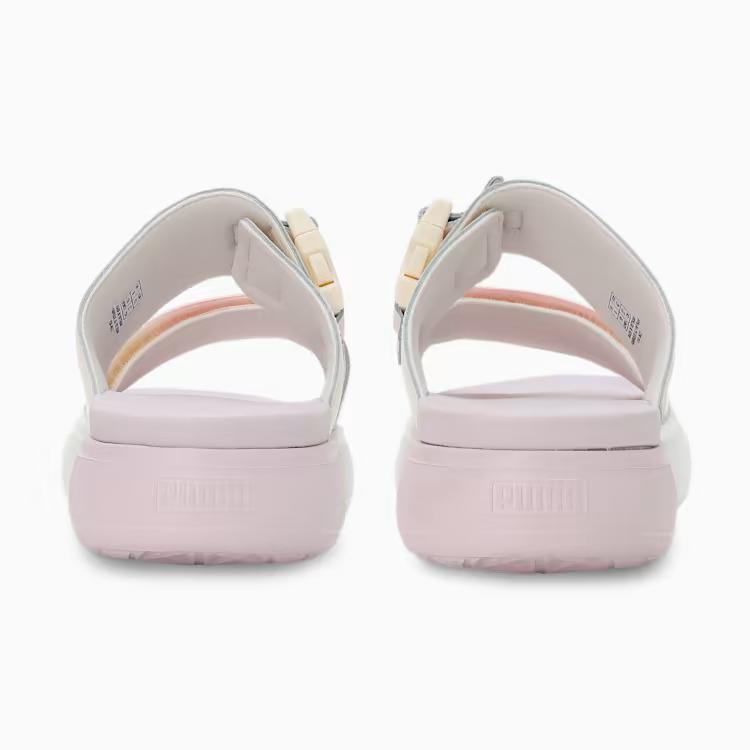 Dép Puma Summer Camp Suede Mayu Nữ Hồng Trắng