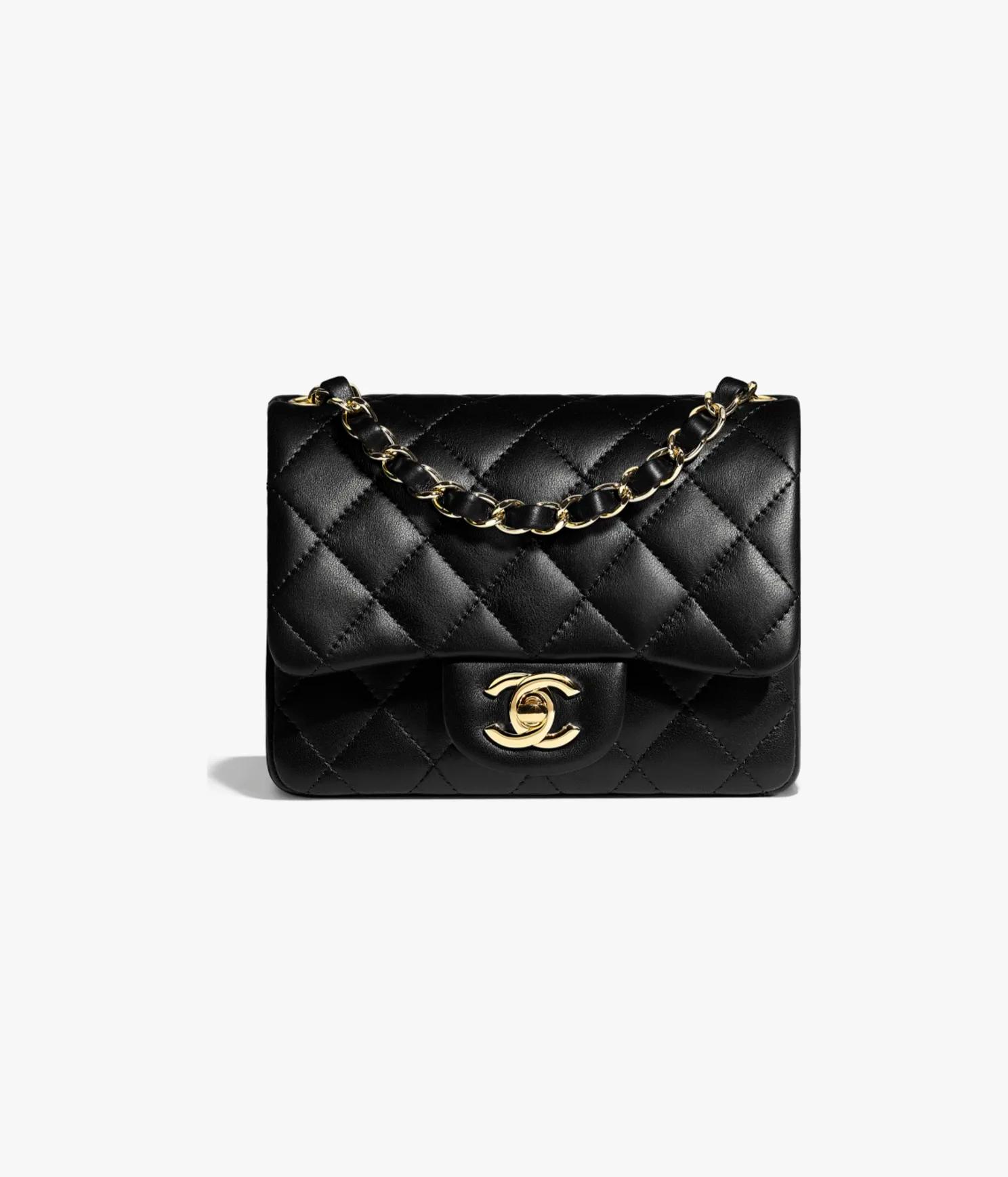 Túi Chanel Mini Flap Bag Lambskin & Gold-Tone Metal Nữ Đen