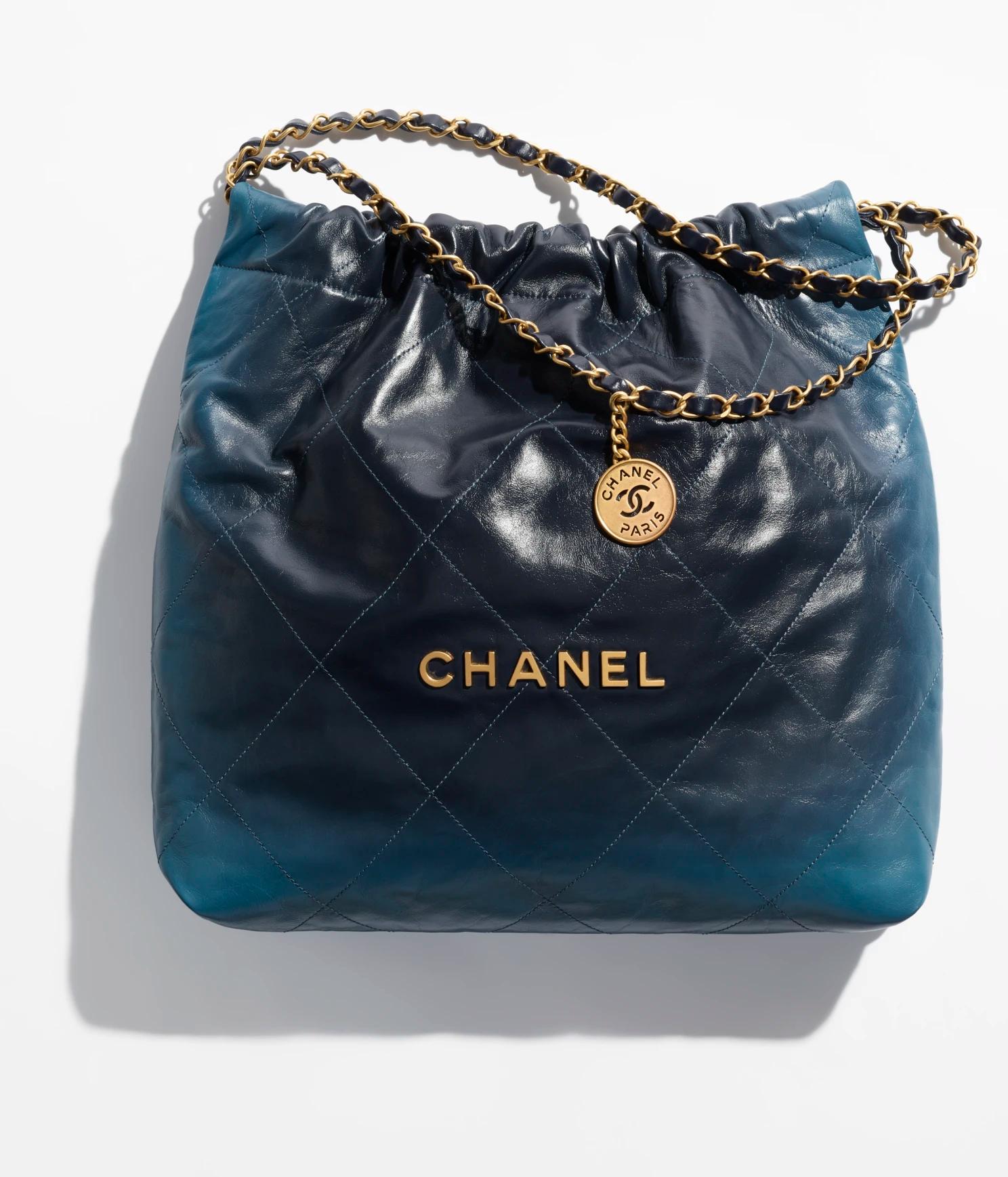 Túi Chanel CHANEL 22 Handbag Shaded Calfskin Nữ Xanh