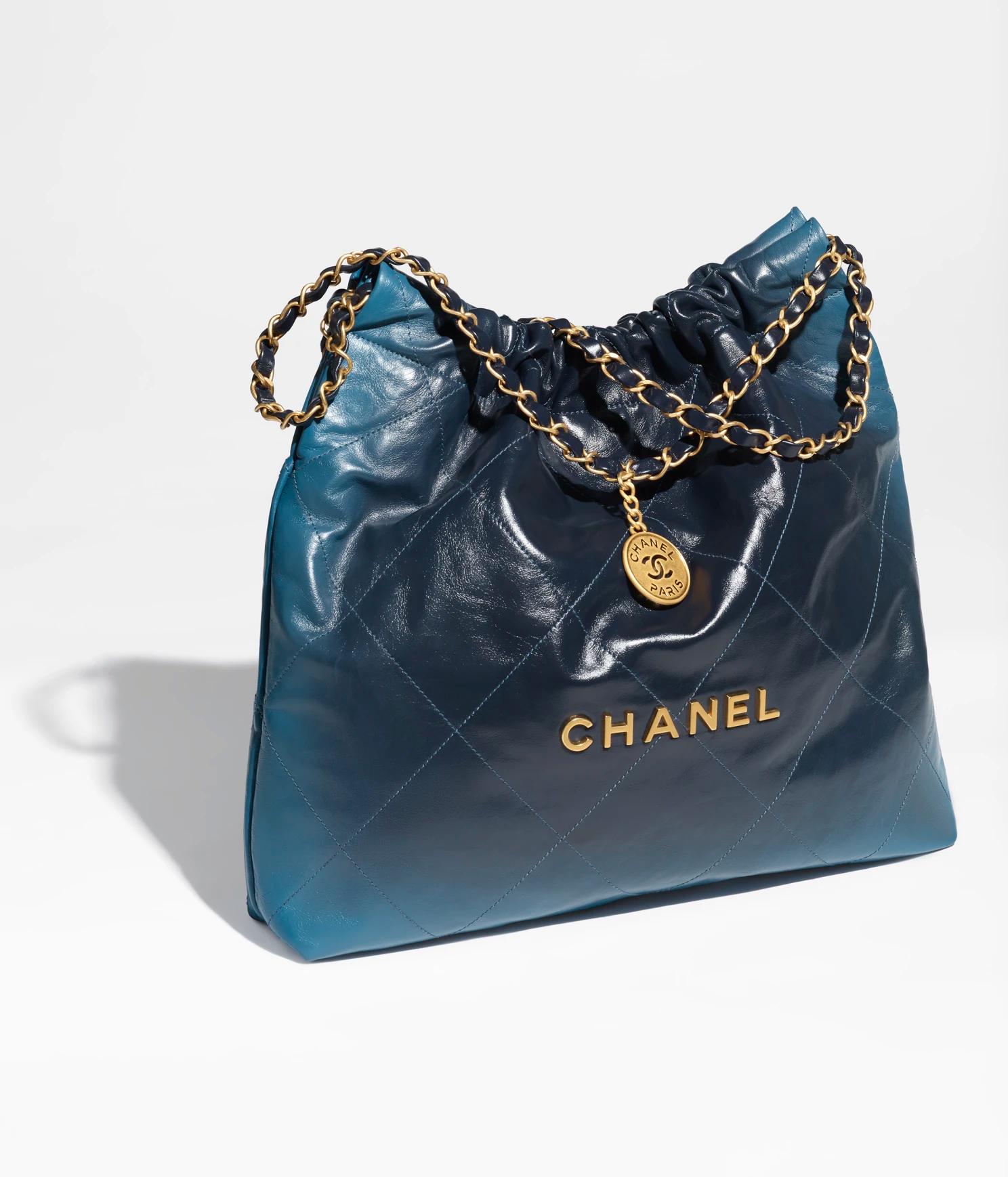 Túi Chanel CHANEL 22 Handbag Shaded Calfskin Nữ Xanh