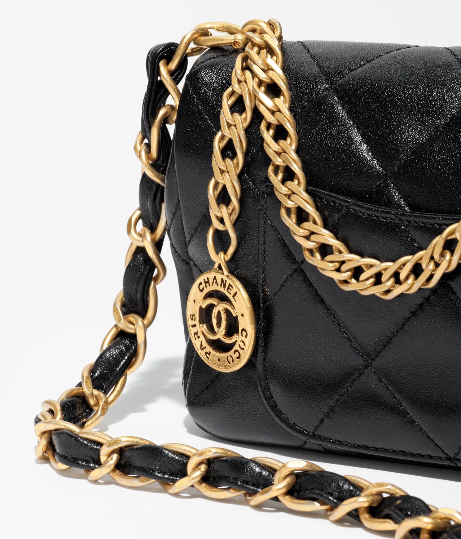  Túi Chanel Small Flap Bag Lambskin & Gold-Tone Metal Nữ Đen