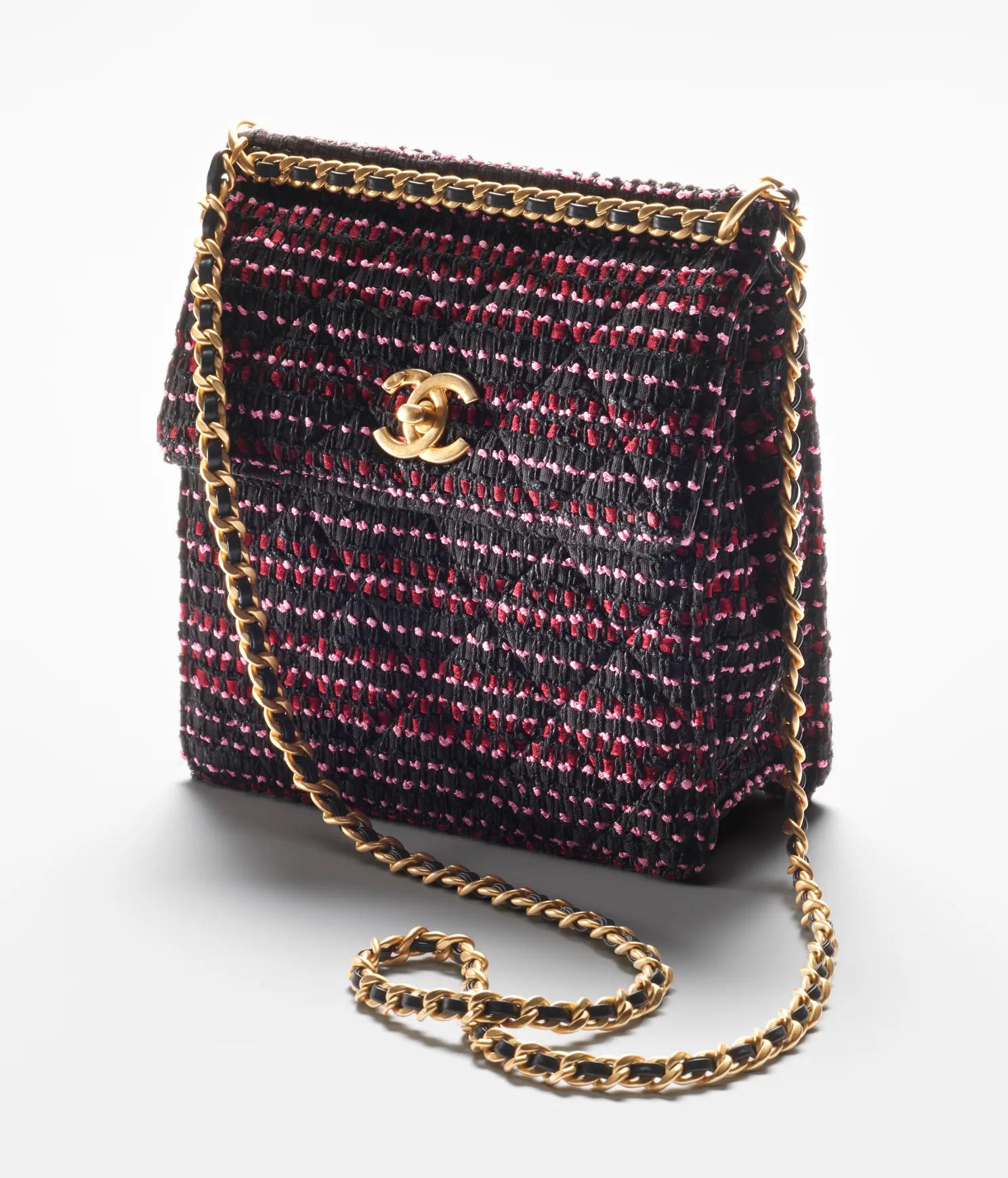 Túi Chanel Mini Flap Bag Tweed & Gold-Tone Metal Nữ Phối Màu