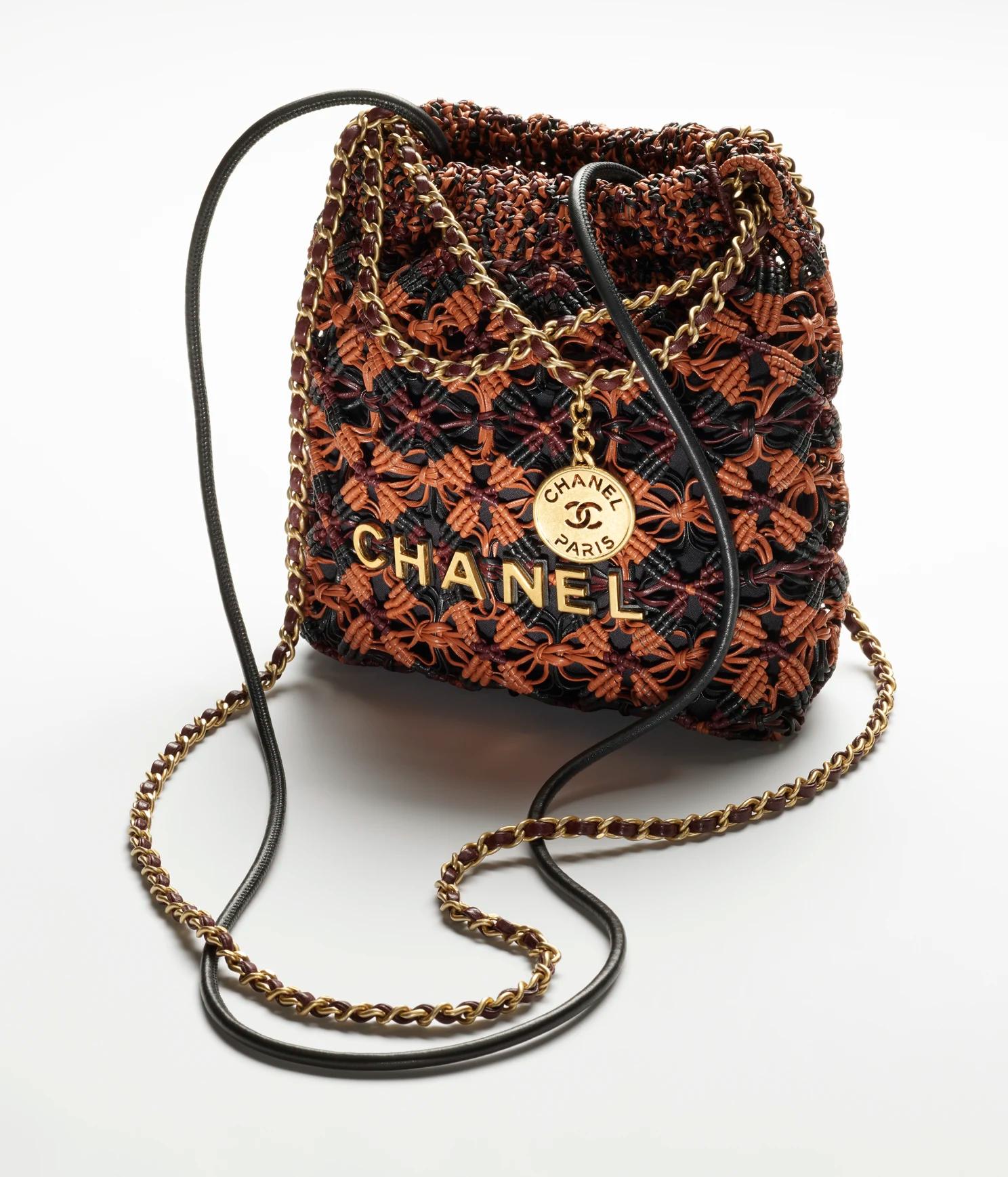 Túi Chanel CHANEL 22 Mini Handbag Calfskin Macrame Nữ Phối Màu