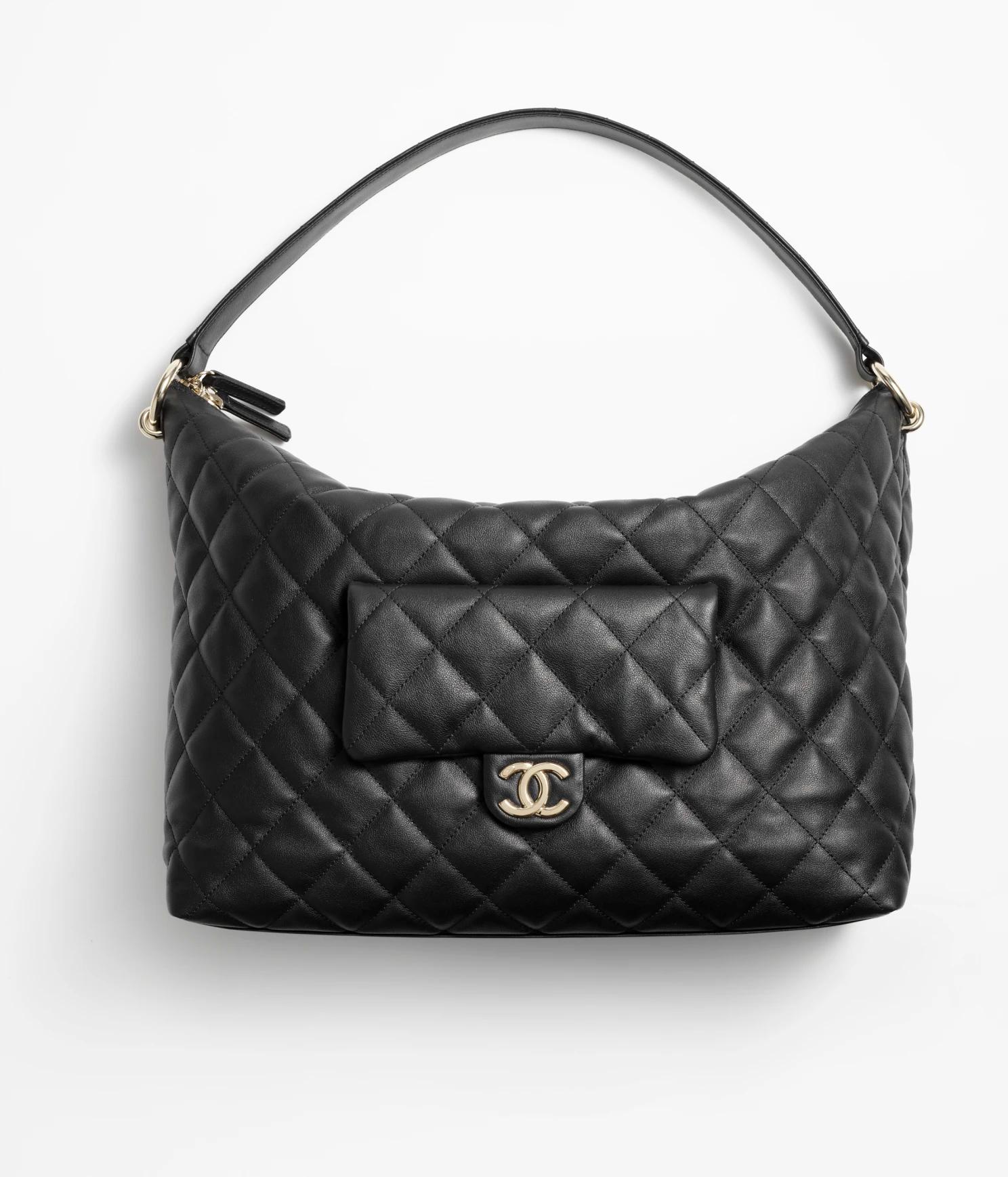 Túi Chanel Maxi Hobo Bag Calfskin Nữ Đen