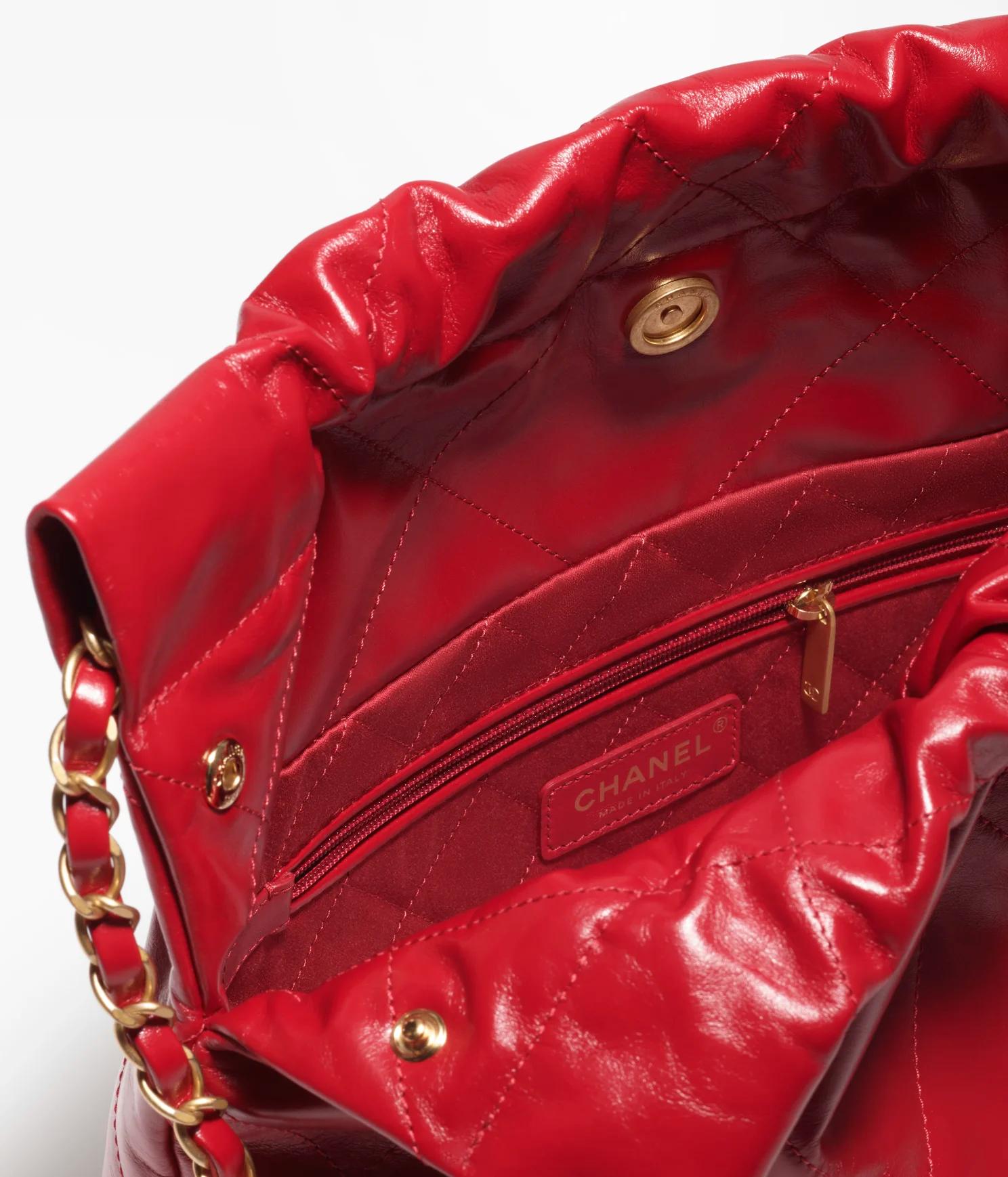 Túi Chanel Chanel 22 Small Handbag Shiny Calfskin Nữ Đỏ