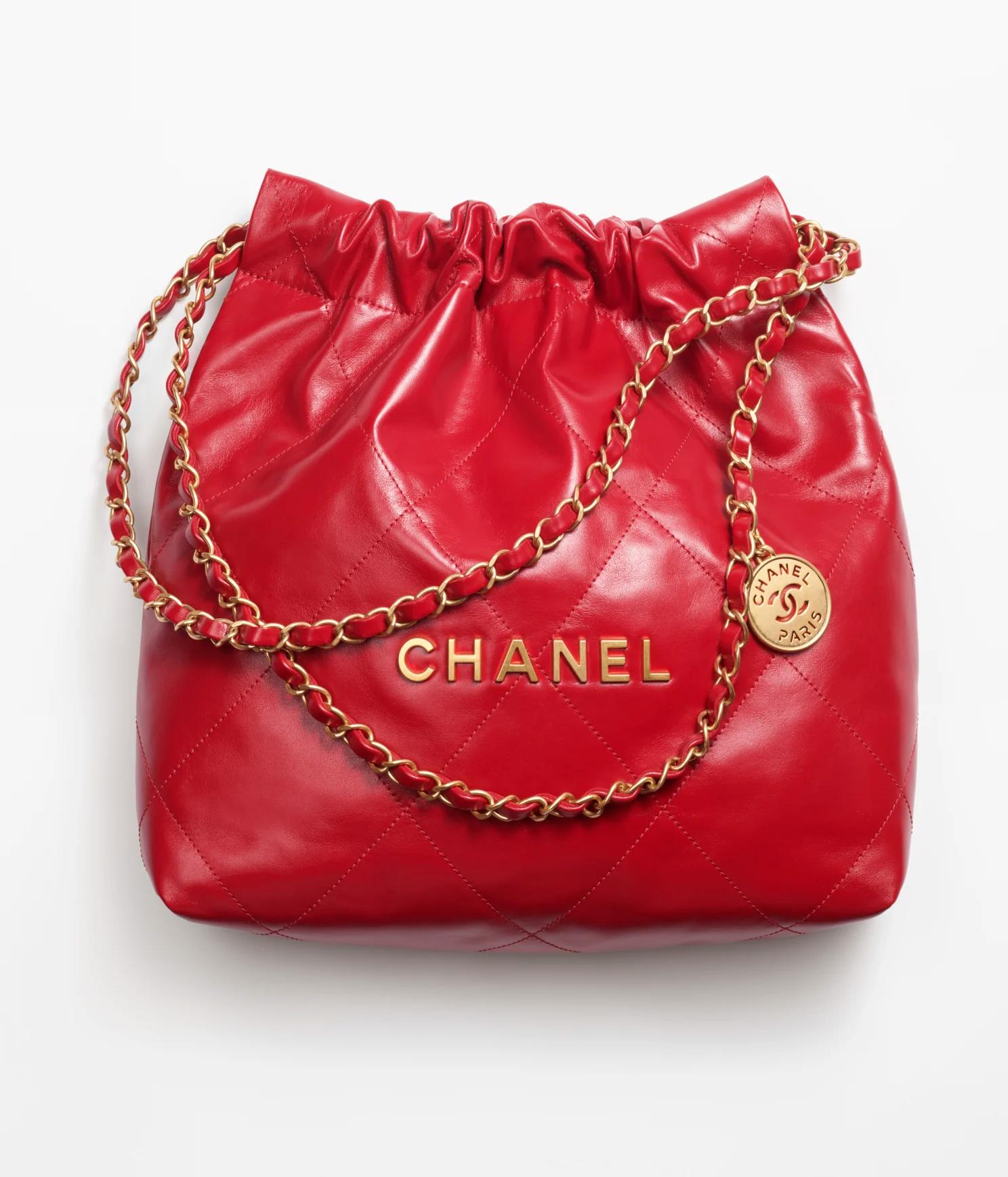 Túi Chanel Chanel 22 Small Handbag Shiny Calfskin Nữ Đỏ