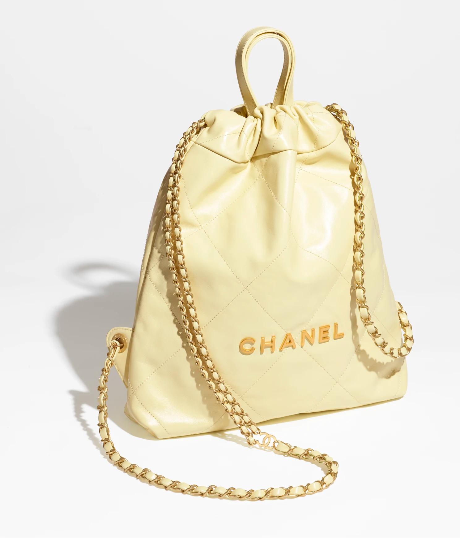 Túi Chanel Chanel 22 Backpack Shiny Calfskin & Gold-Tone Metal Nữ Vàng