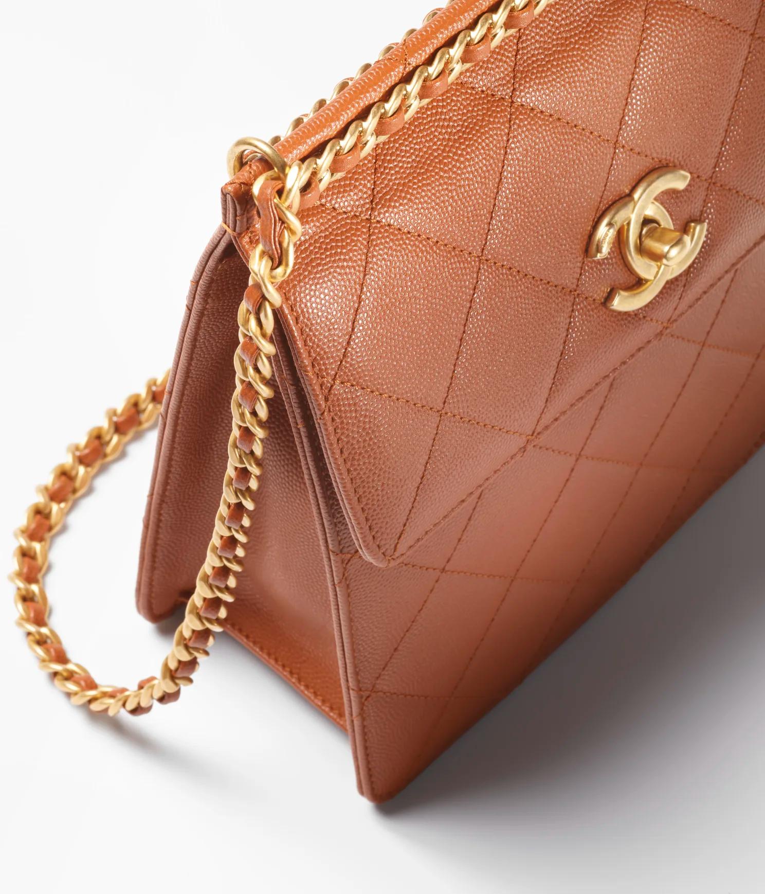 Túi Chanel Backpack Grained Calfskin & Gold-Tone Metal Nữ Nâu