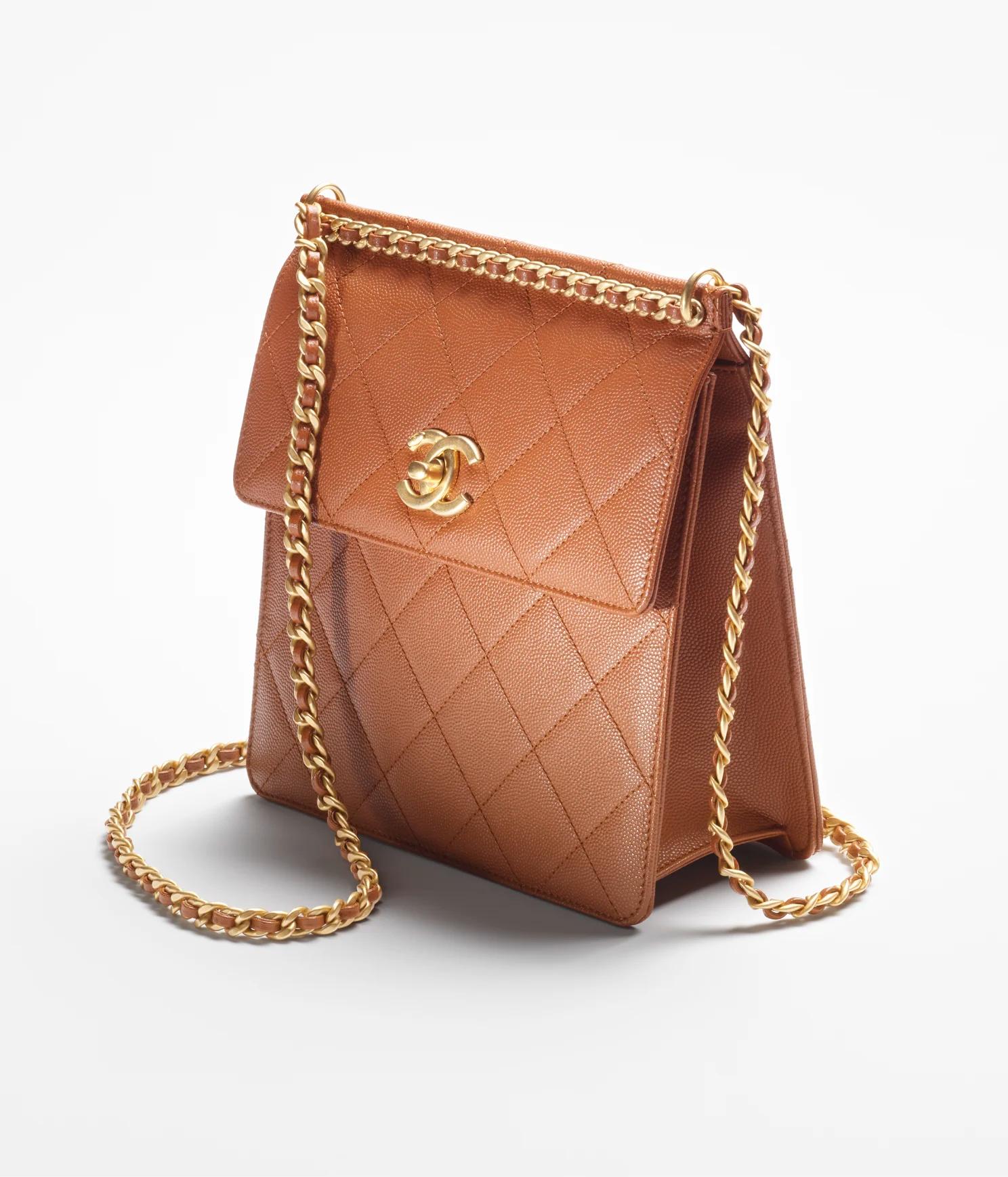 Túi Chanel Backpack Grained Calfskin & Gold-Tone Metal Nữ Nâu