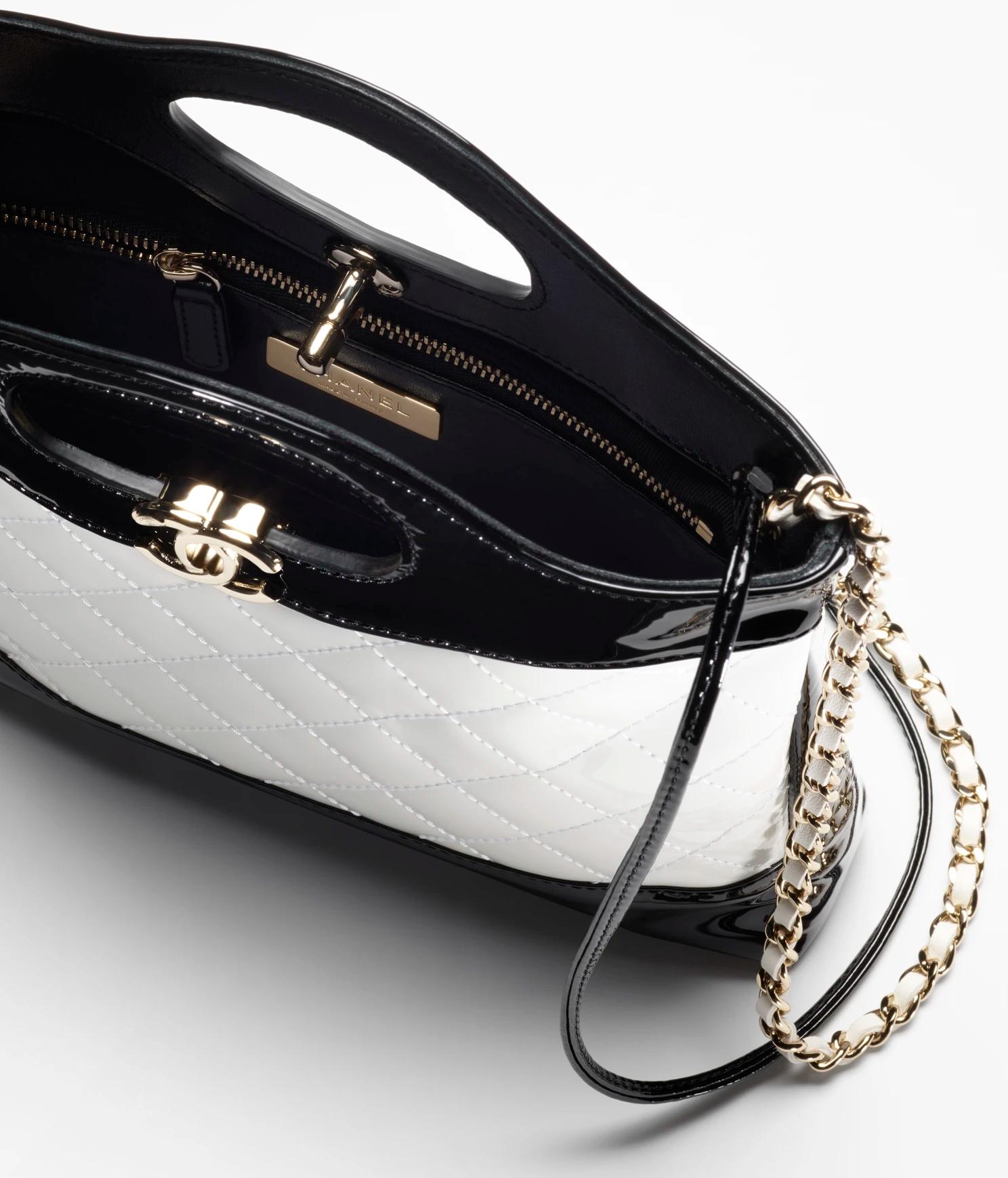 Túi Chanel Chanel 31 Mini Shopping Bag Patent Calfskin Gold-Tone Metal Nữ Trắng