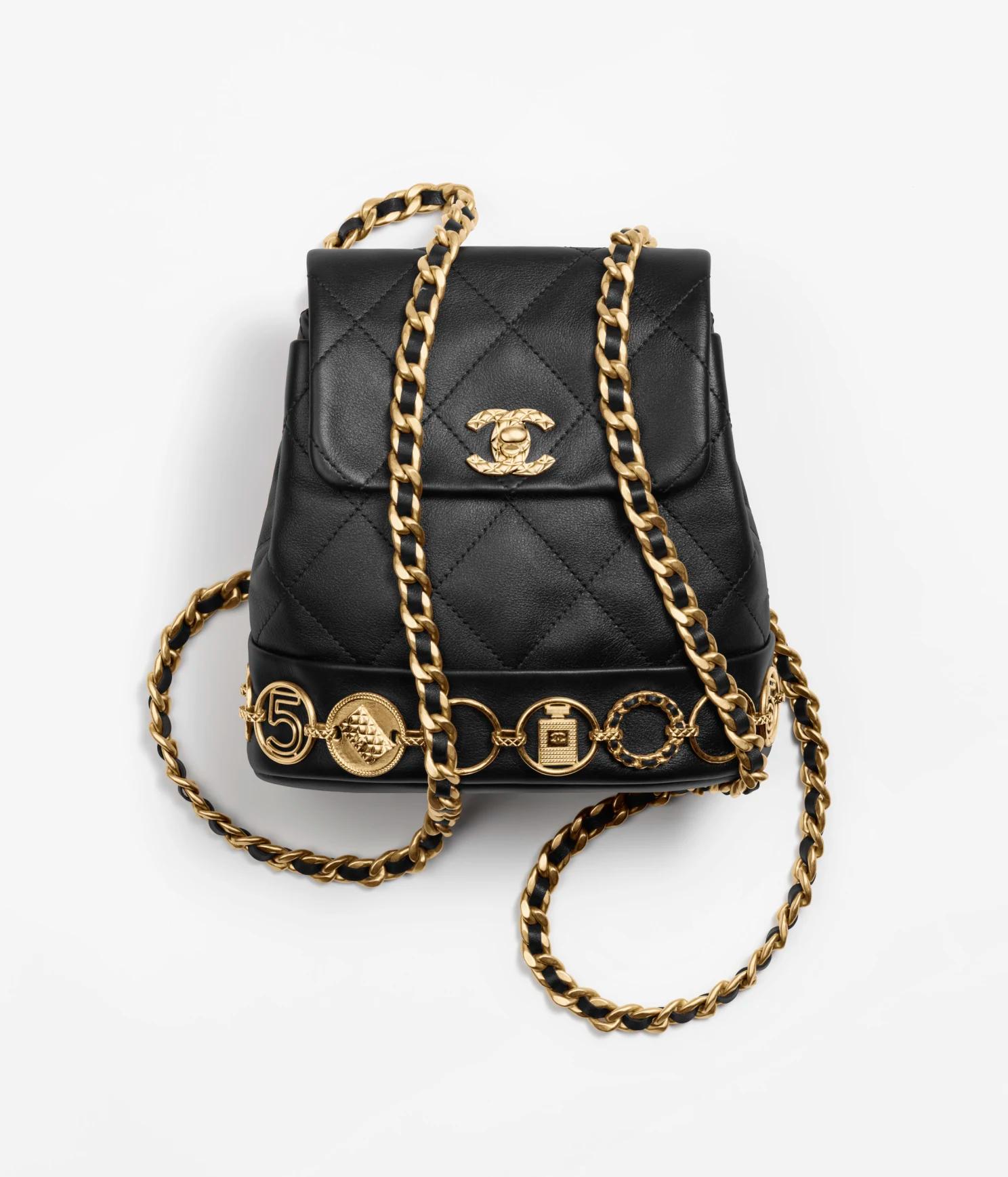 Túi Chanel Small Backpack Calfskin & Gold-Tone Nữ Đen