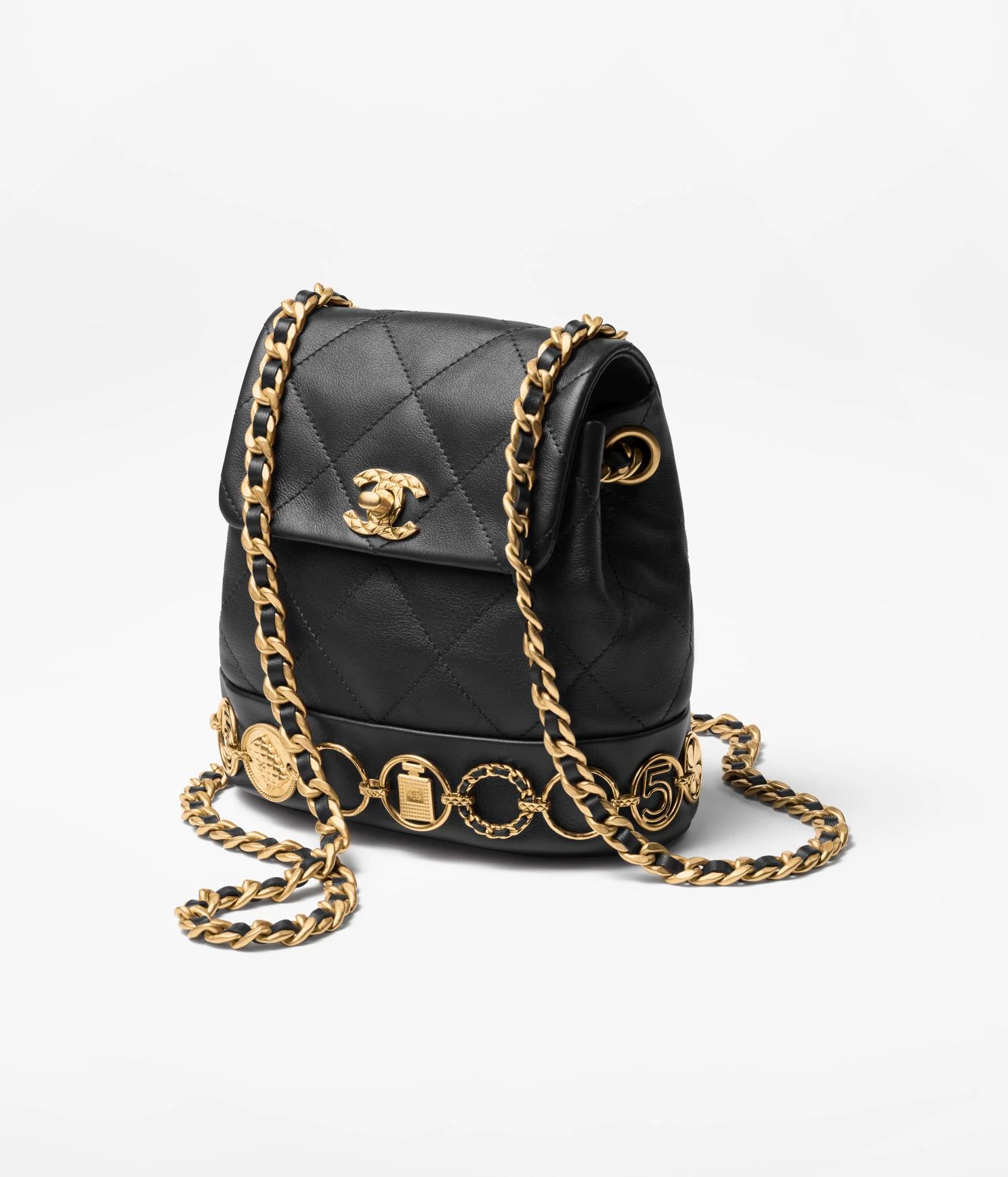 Túi Chanel Small Backpack Calfskin & Gold-Tone Nữ Đen