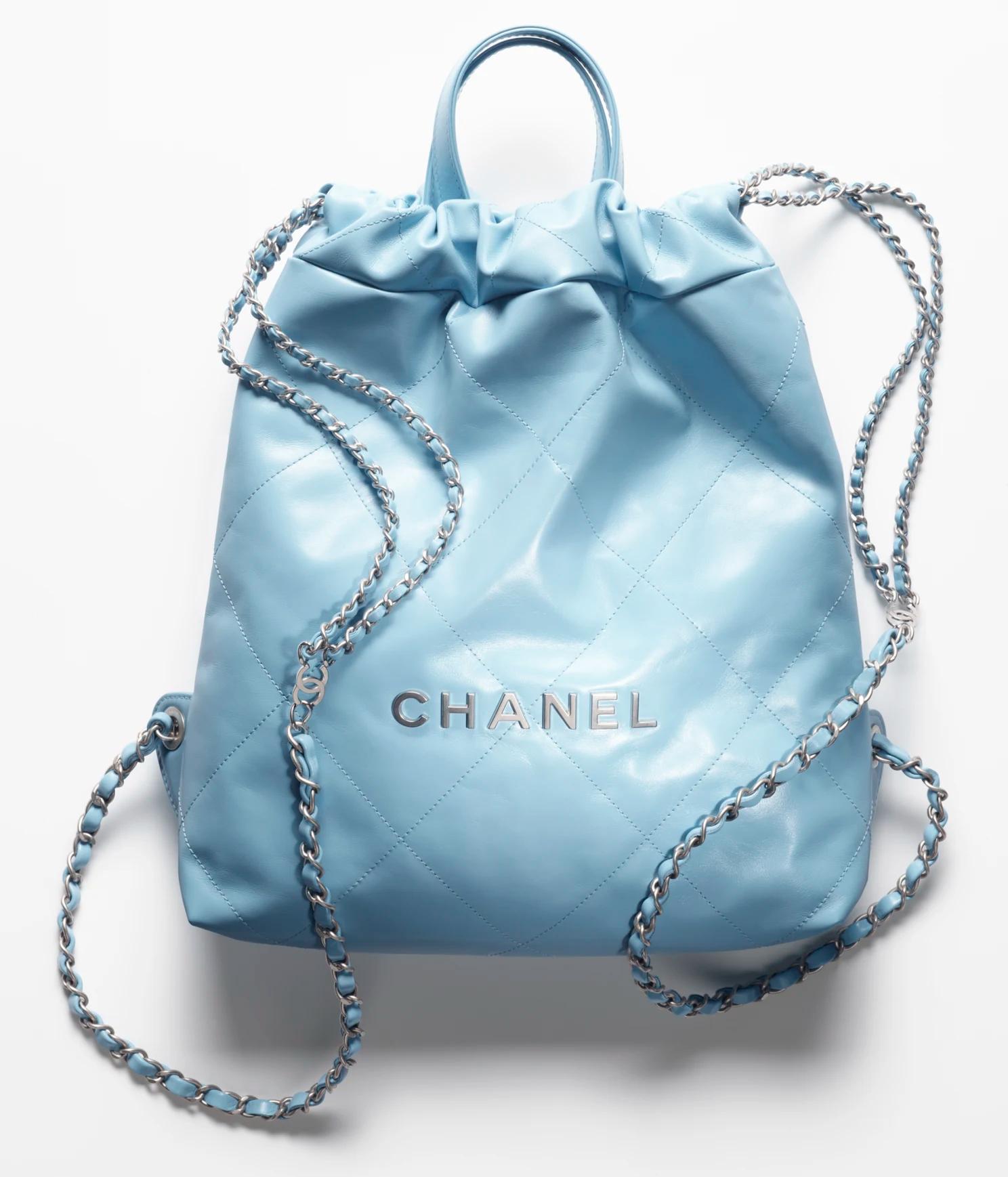 Túi Chanel CHANEL 22 Backpack Calfskin Nữ Xanh