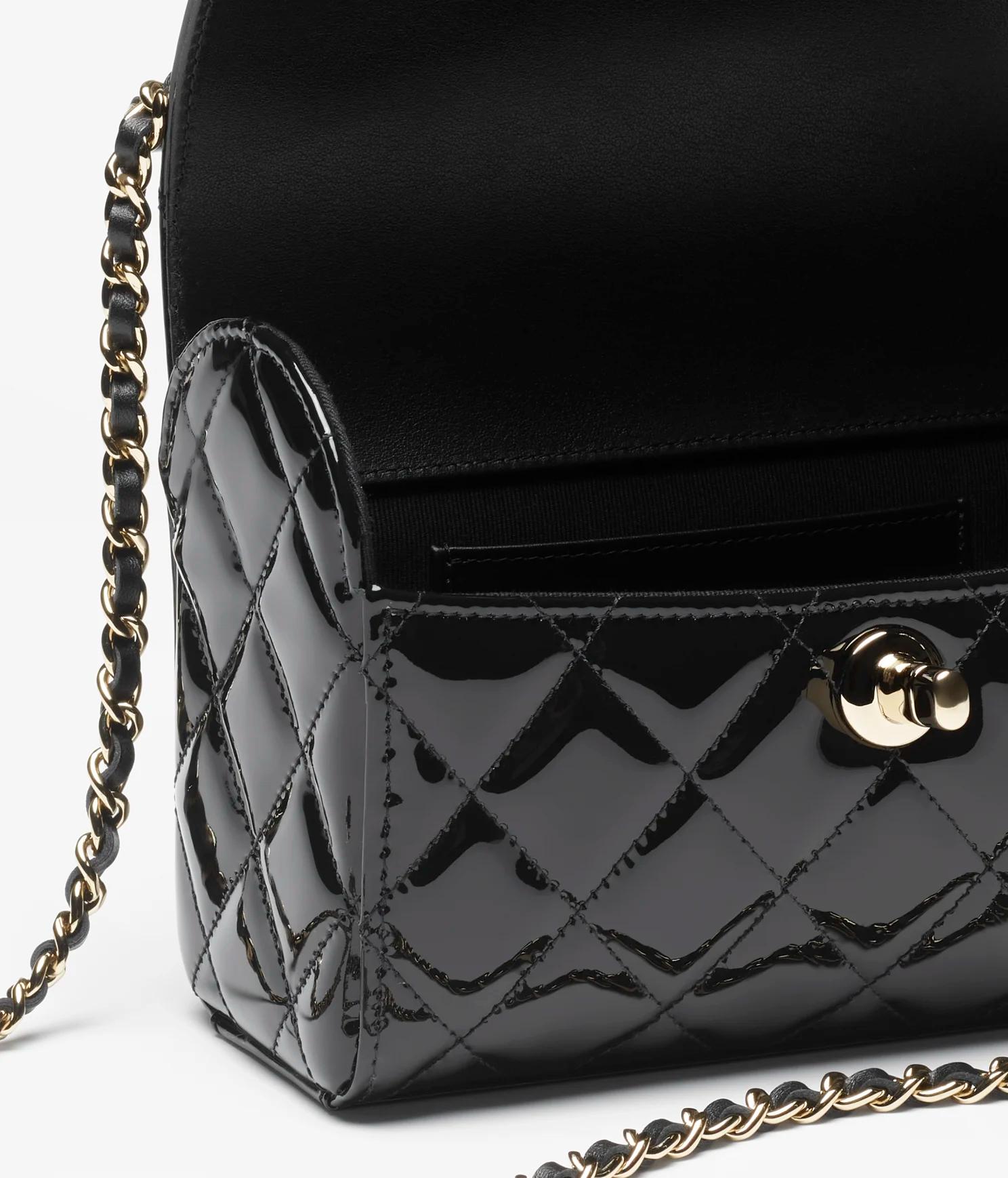 Túi Chanel Mini Box Bag Shiny Calfskin Nữ Đen