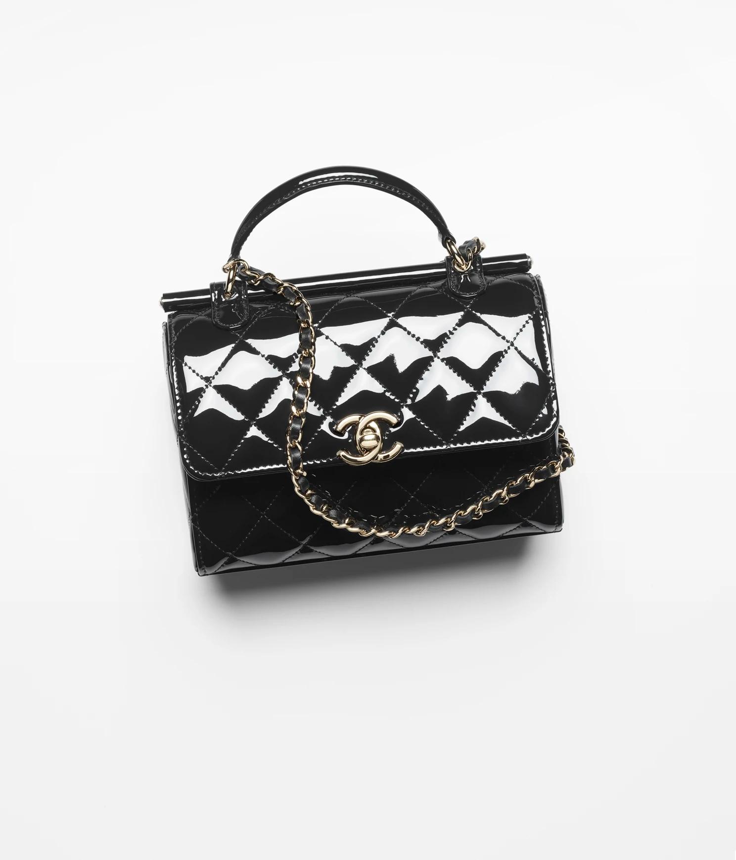 Túi Chanel Small Box Bag Patent Calfskin Nữ Đen