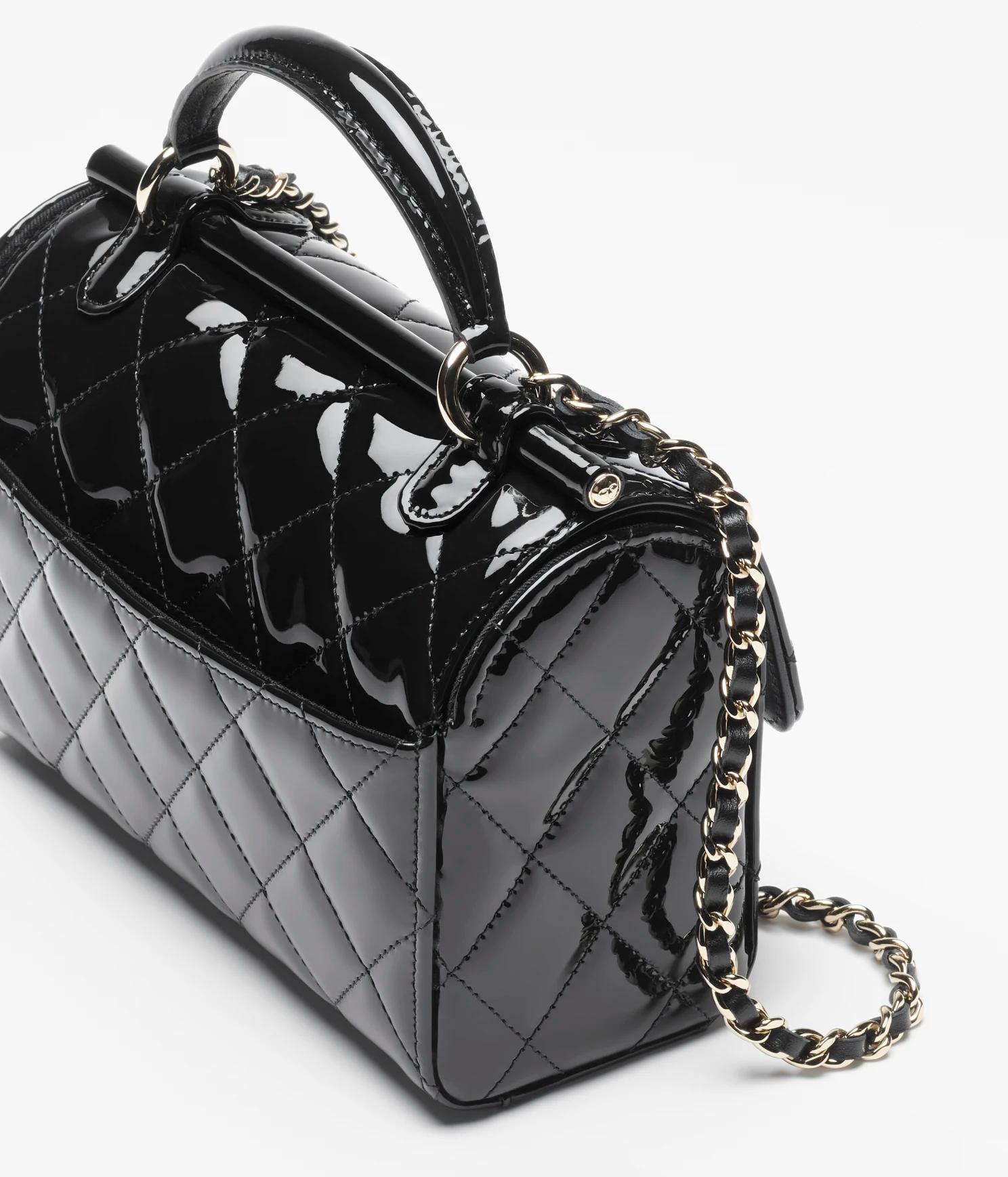 Túi Chanel Small Box Bag Patent Calfskin Nữ Đen