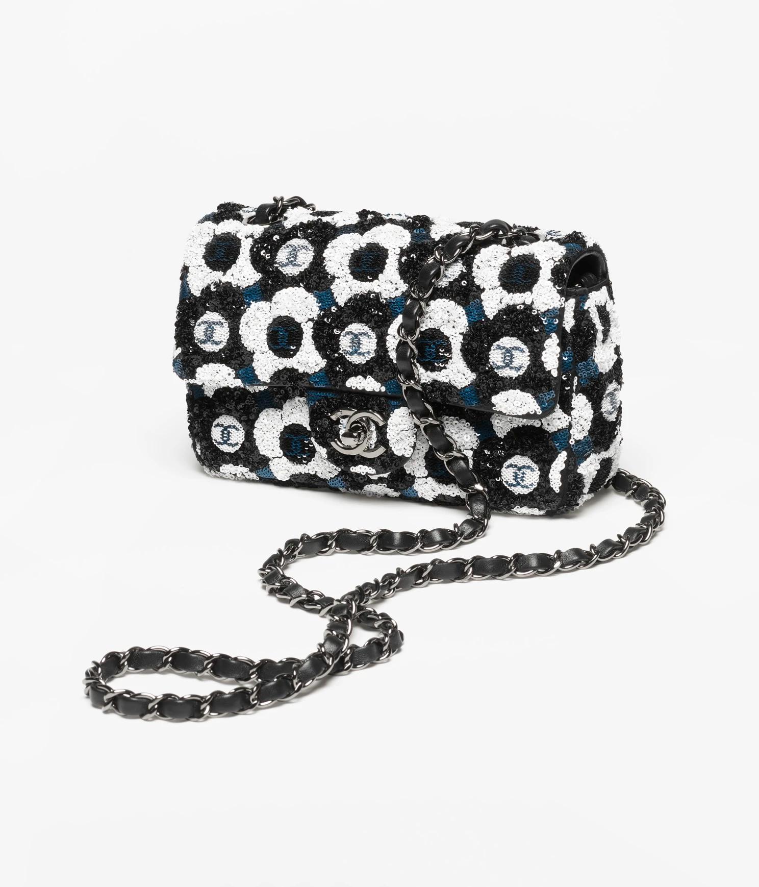 Túi Chanel Small Flap Bag Sequins & Ruthenium-Finish Metal Nữ Đen
