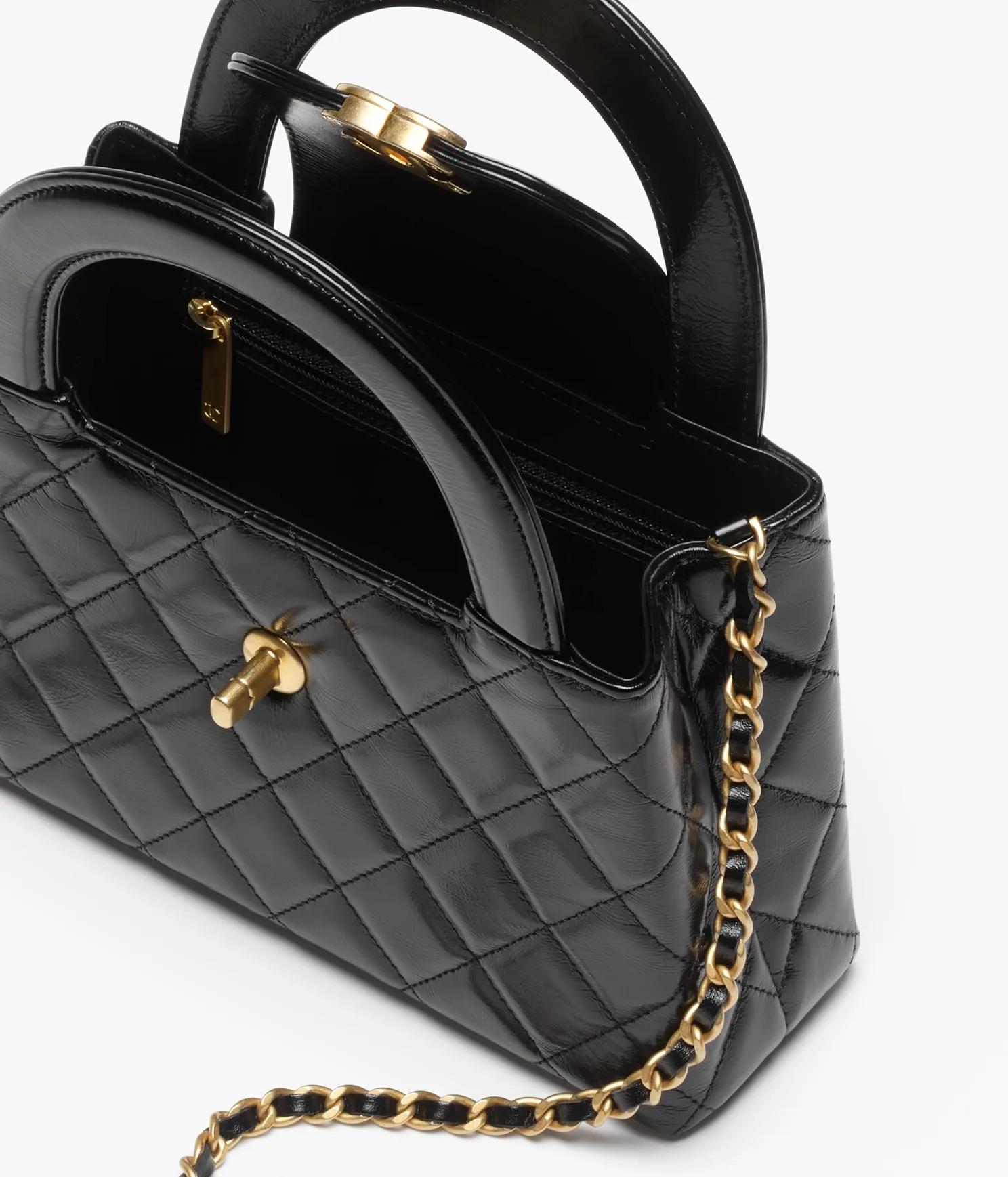 Túi Chanel Mini Shopping Bag Shiny Aged Calfskin Nữ Đen