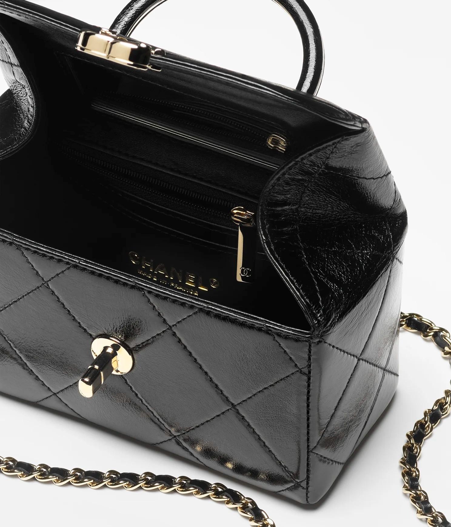 Túi Chanel Mini Box Bag Shiny Calfskin Nữ Đen
