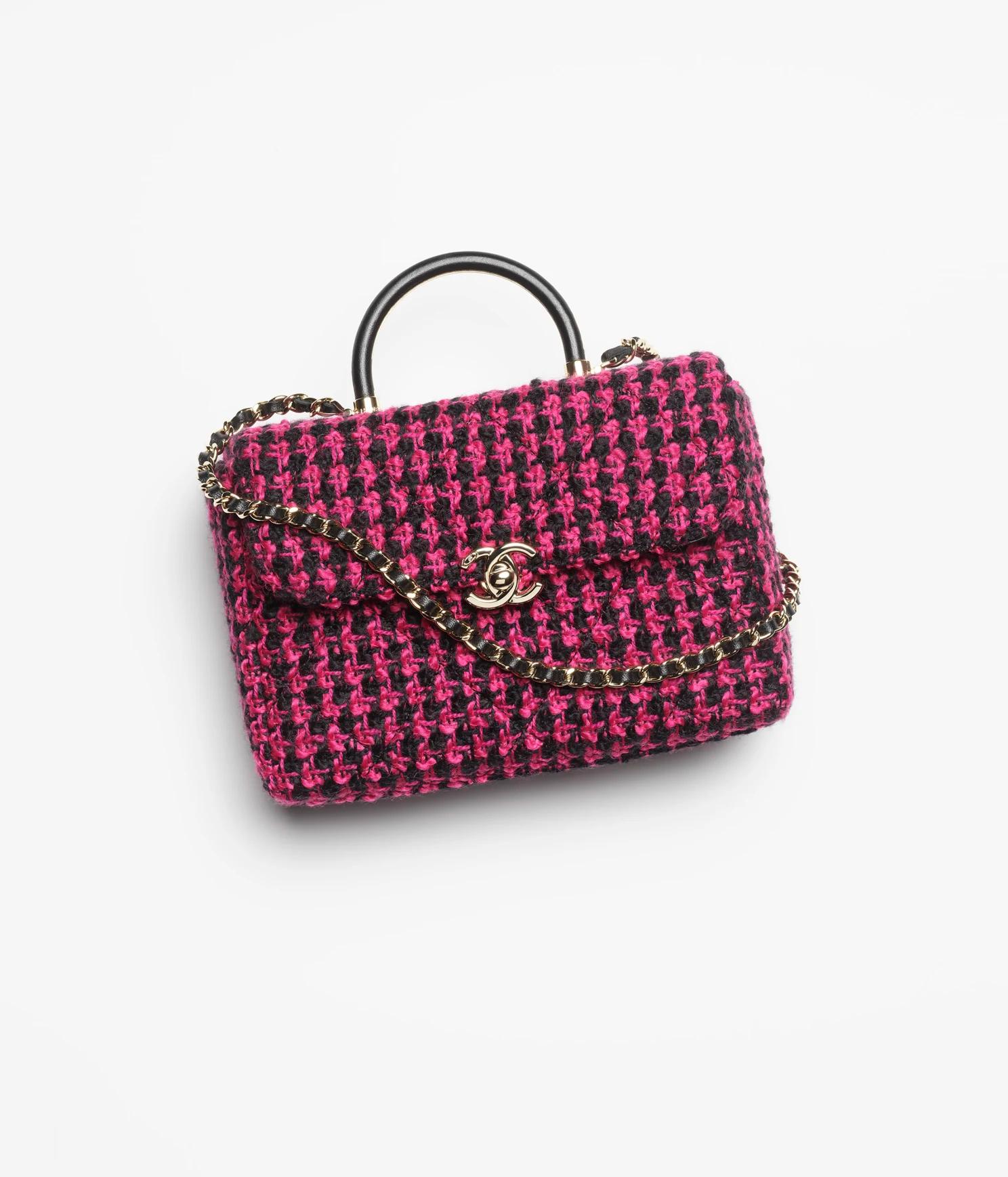 Túi Chanel Small box bag Wool Tweed Nữ Hồng