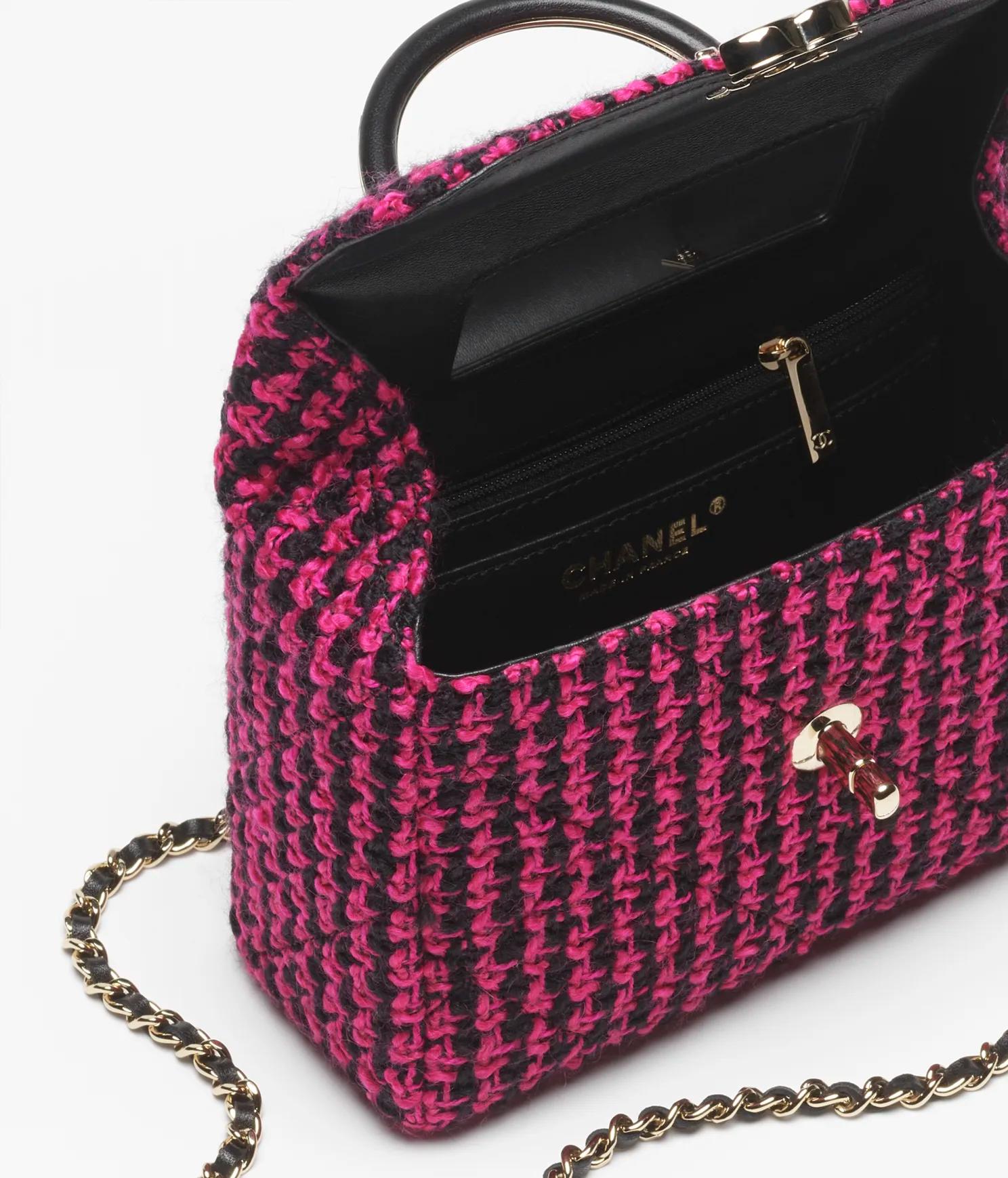 Túi Chanel Small box bag Wool Tweed Nữ Hồng
