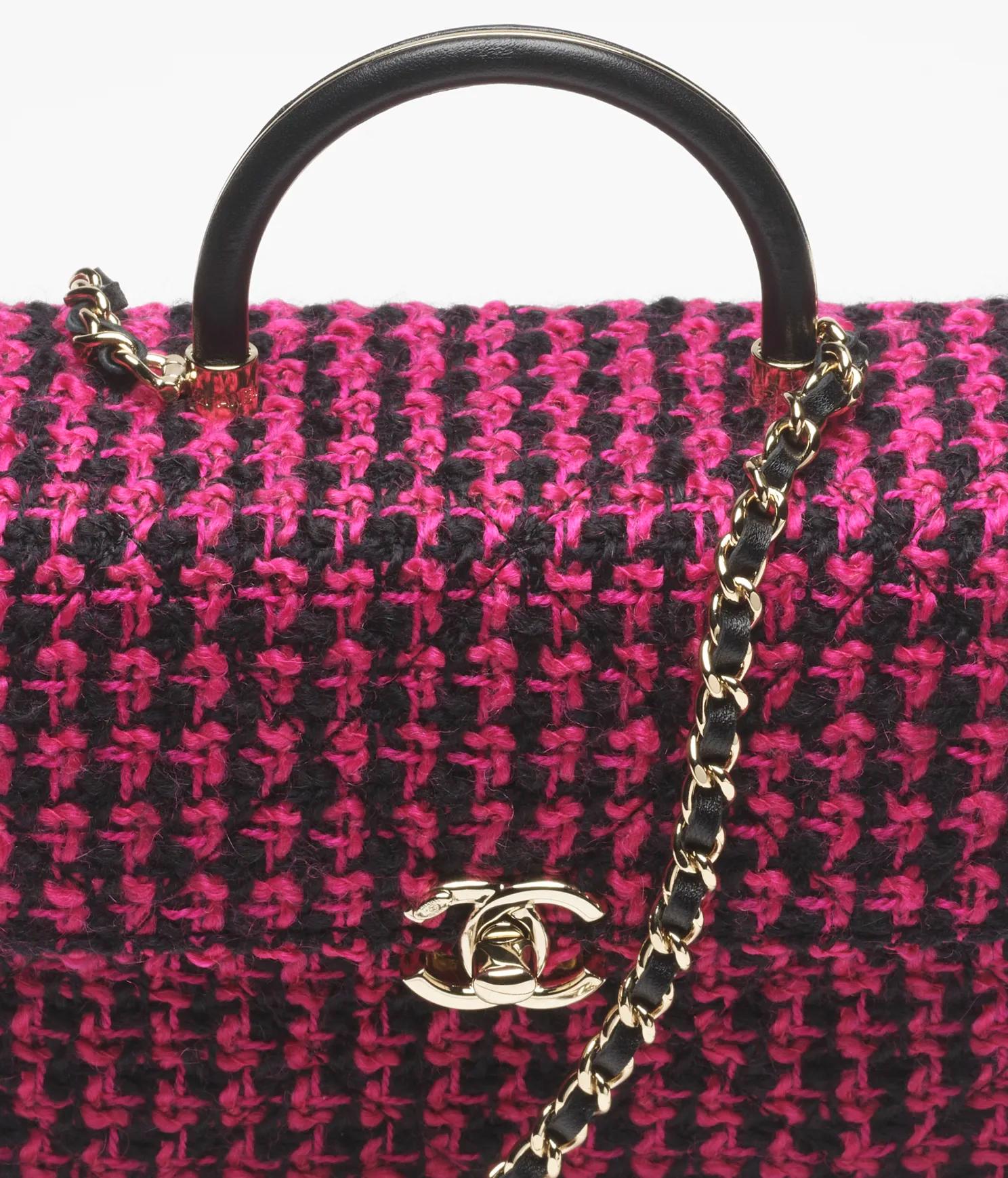 Túi Chanel Small box bag Wool Tweed Nữ Hồng