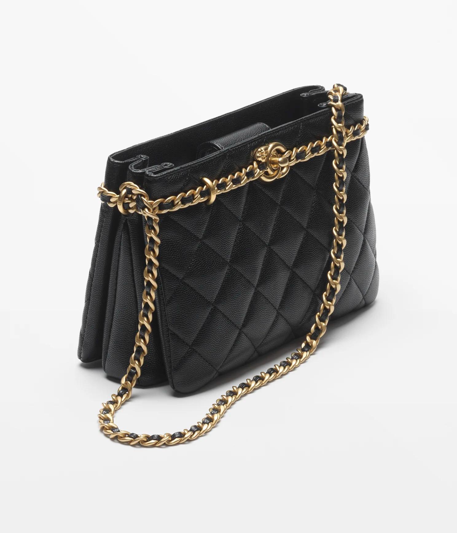 Túi Chanel Small Shopping Bag Grained Calfskin Nữ Đen