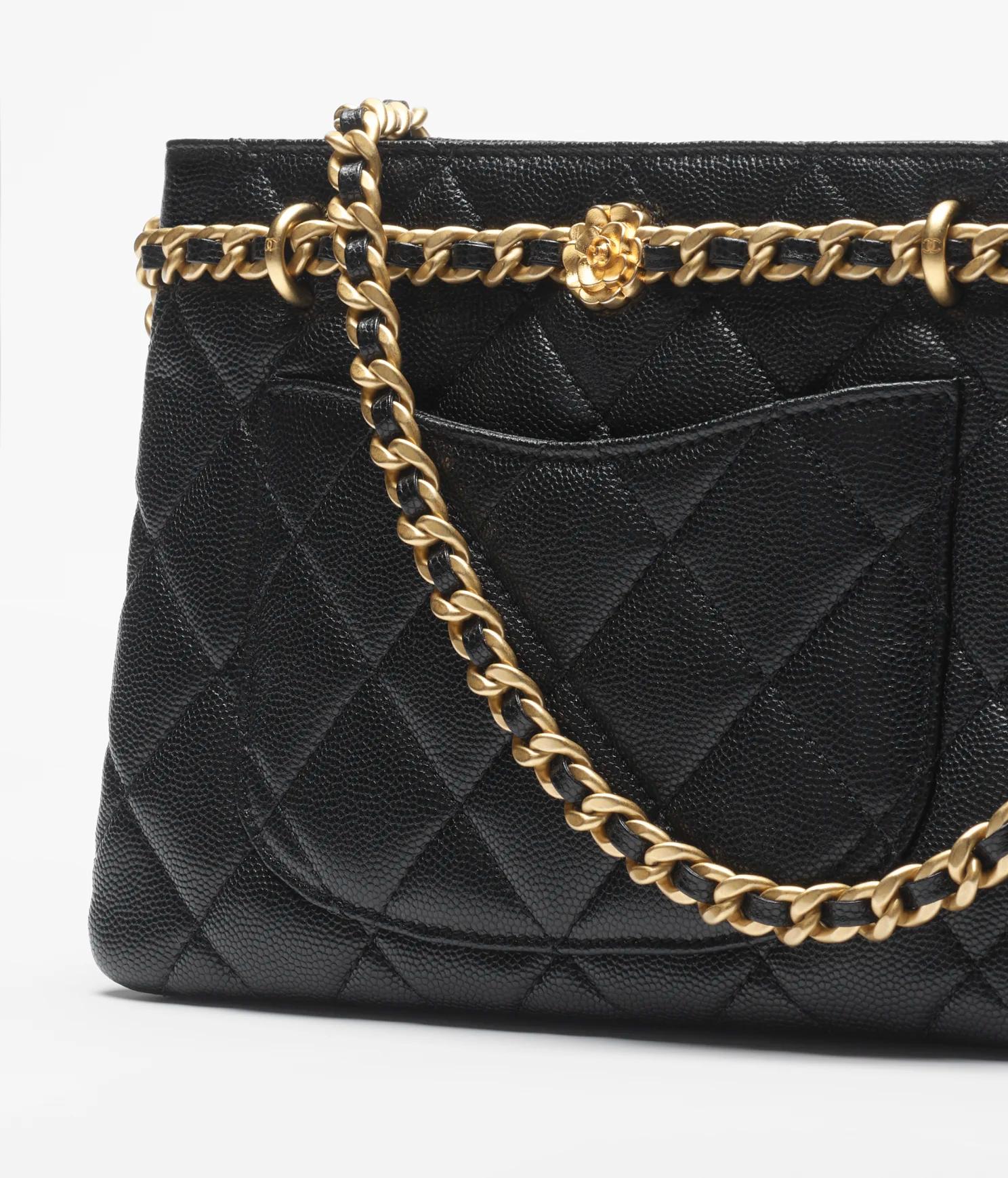 Túi Chanel Small Shopping Bag Grained Calfskin Nữ Đen