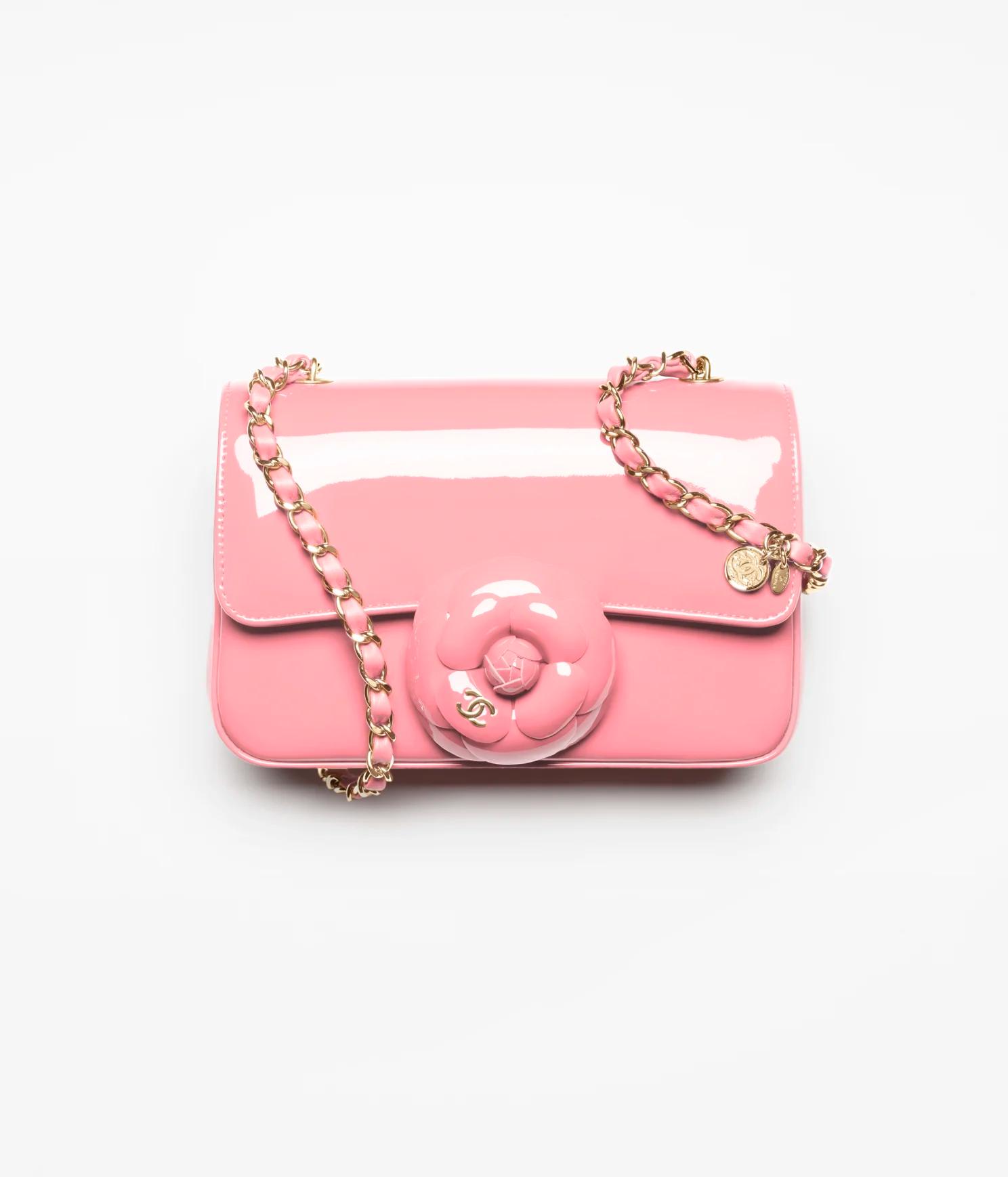Túi Chanel Small Flap Bag Patent Calfskin & Gold-Tone Nữ Hồng