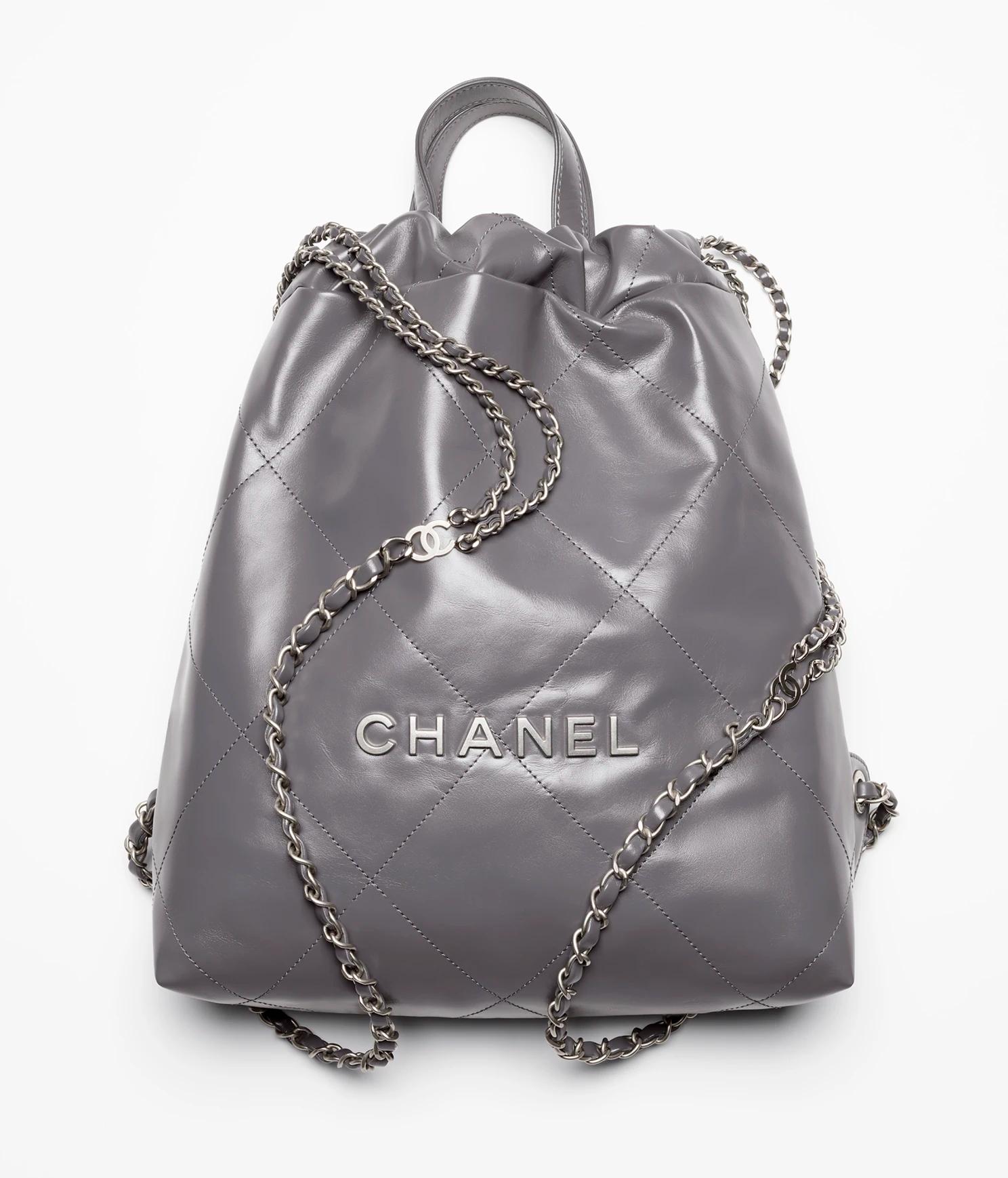 Túi Chanel CHANEL 22 Backpack Calfskin Nữ Xám