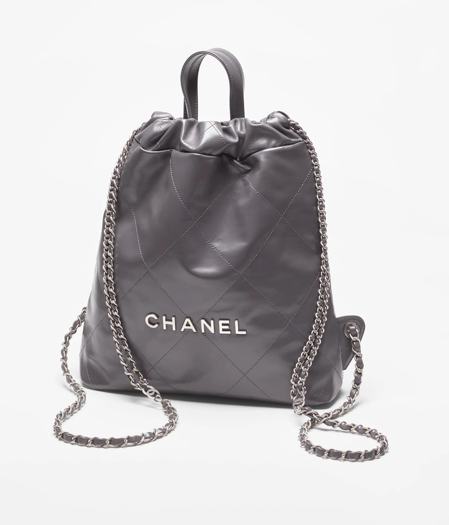 Túi Chanel CHANEL 22 Backpack Calfskin Nữ Xám