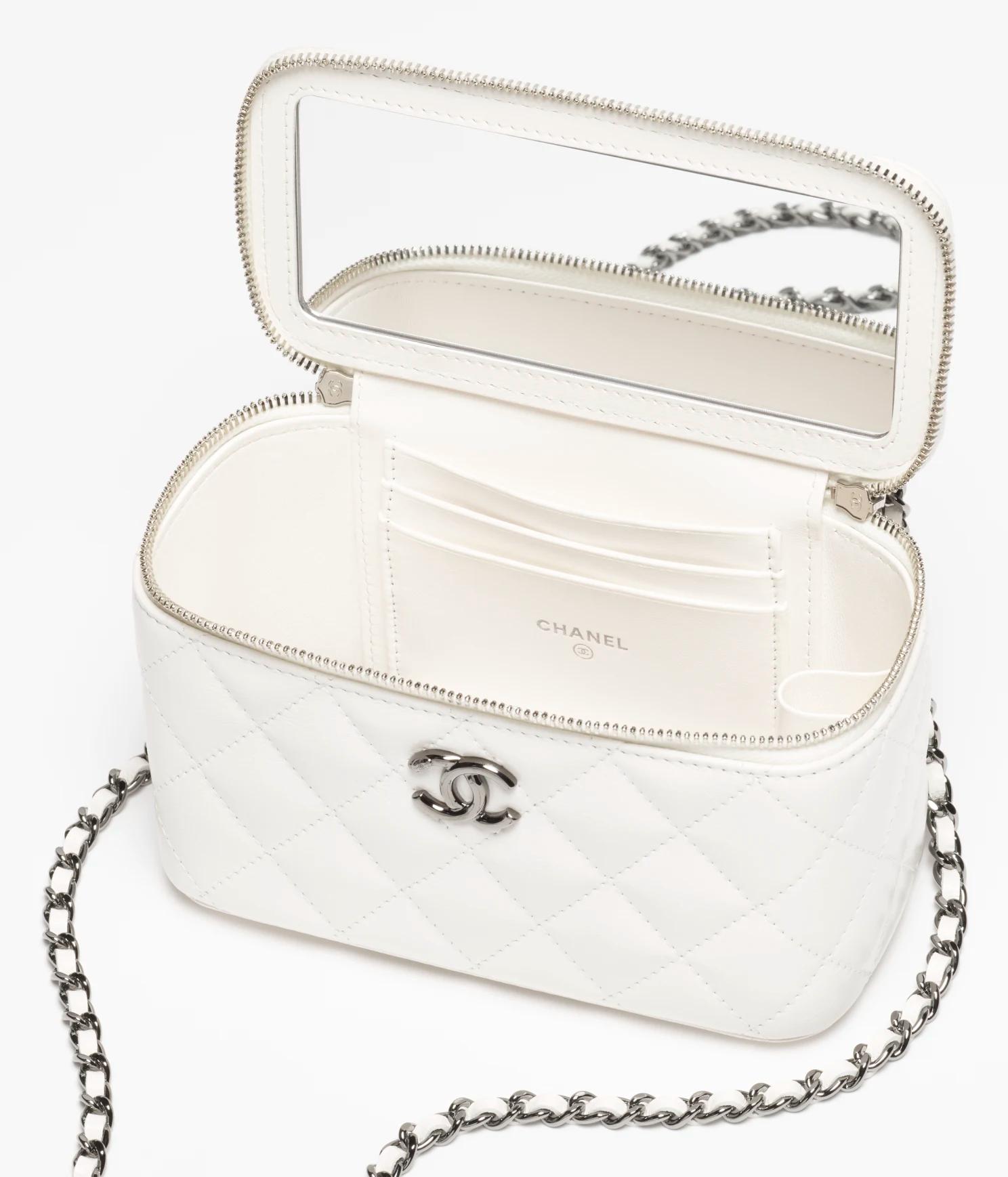 Túi Chanel Clutch With Chain Shiny Crumpled Calfskin Nữ Trắng