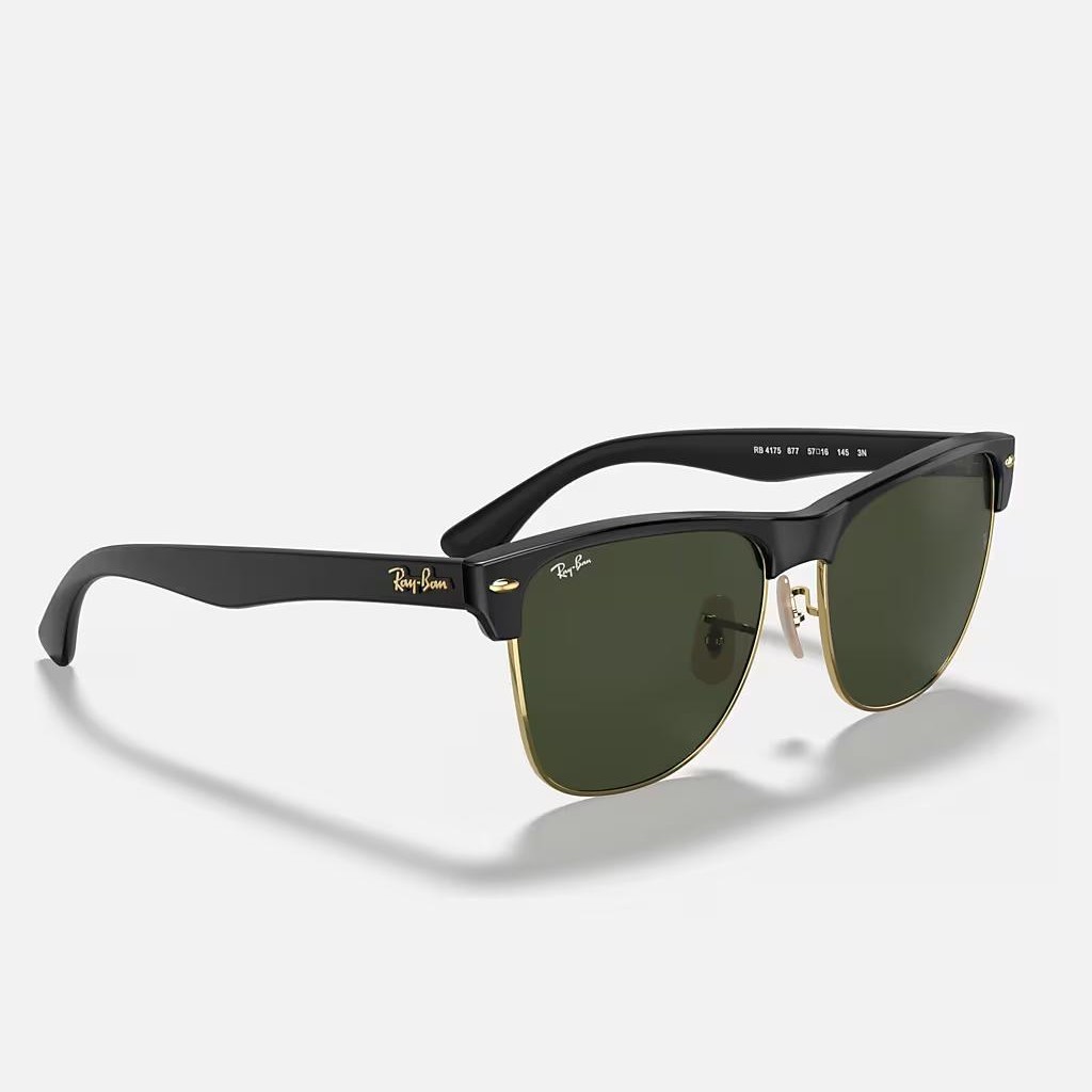 Kính Ray-Ban Clubmaster Oversized Đen Nhám Xanh Lá