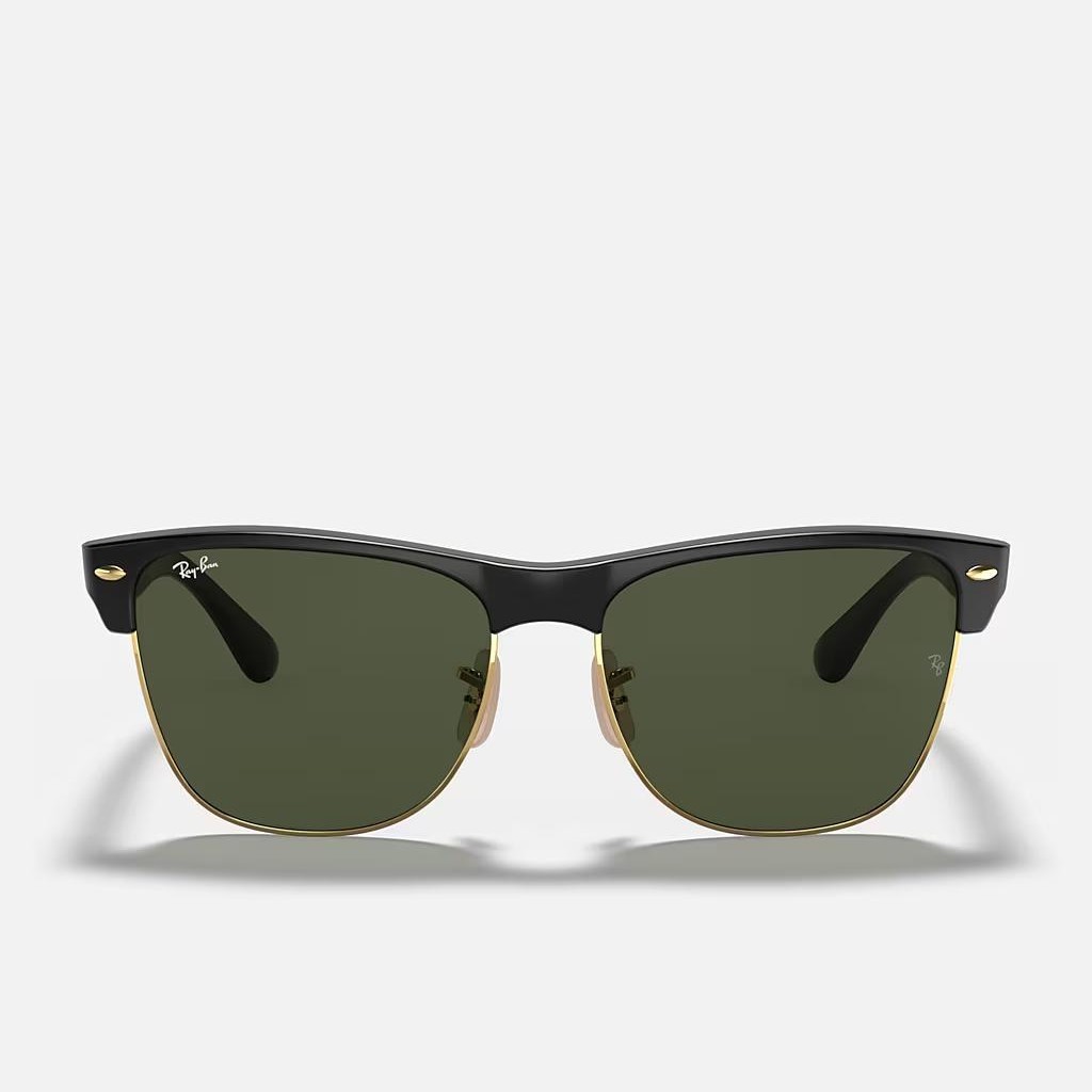 Kính Ray-Ban Clubmaster Oversized Đen Nhám Xanh Lá