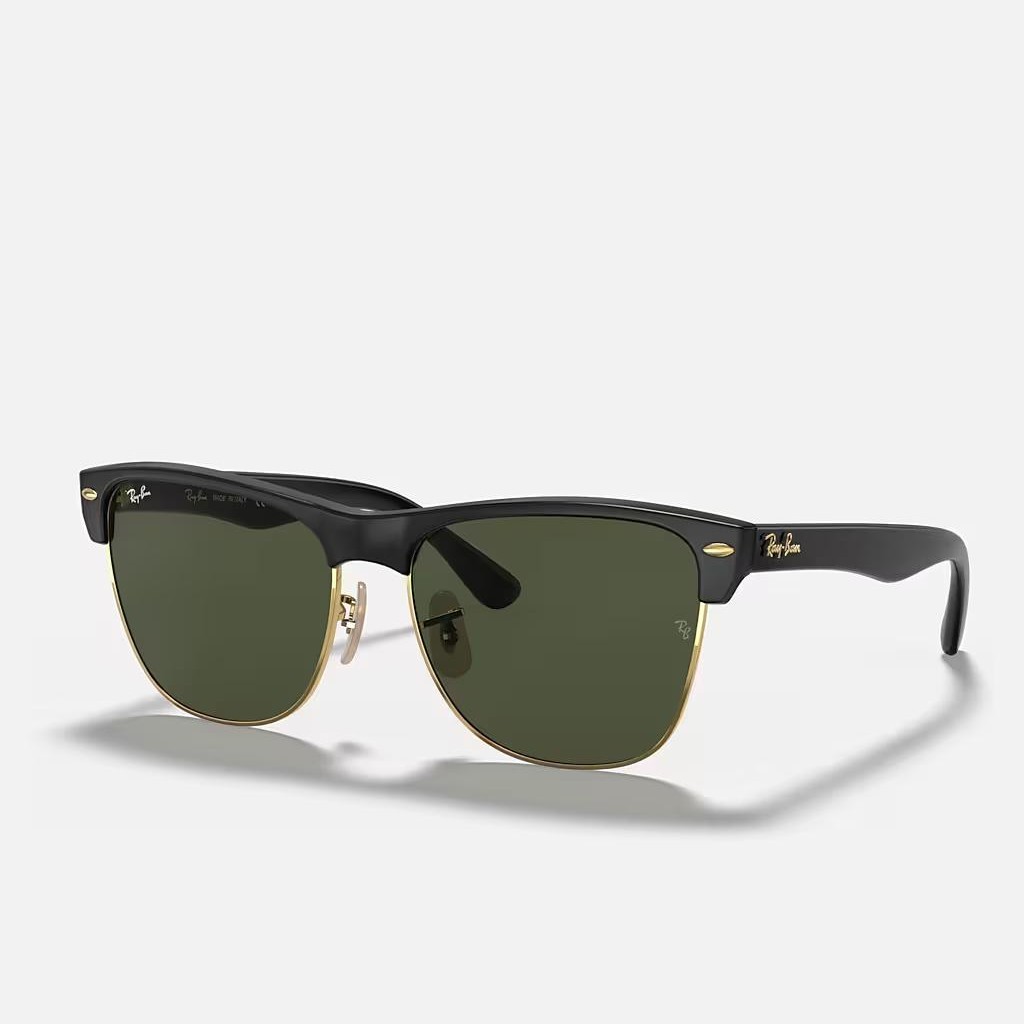 Kính Ray-Ban Clubmaster Oversized Đen Nhám Xanh Lá