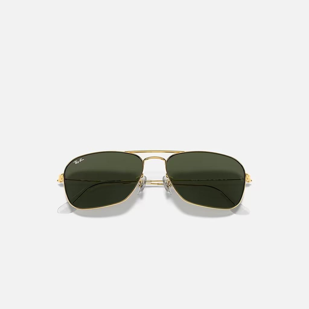 Kính Ray-Ban Caravan Vàng Xanh Lá