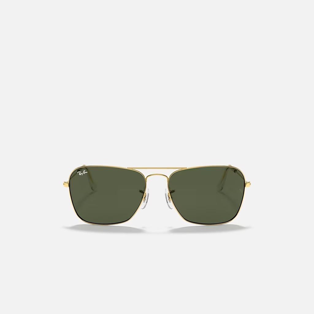 Kính Ray-Ban Caravan Vàng Xanh Lá