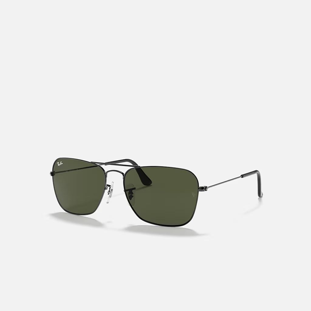 Kính Ray-Ban Caravan Xám Xanh Lá