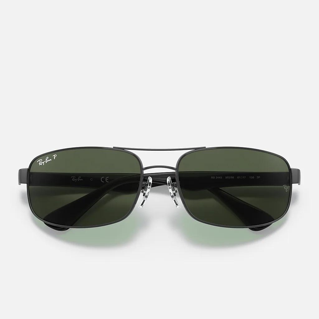 Kính Ray-Ban Rb3445 Polarized Đen Xanh Lá