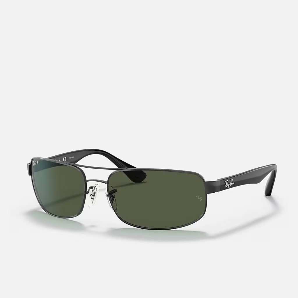 Kính Ray-Ban Rb3445 Polarized Đen Xanh Lá