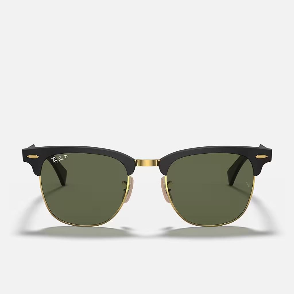 Kính Ray-Ban Clubmaster Aluminum Đen Vàng Xanh Lá