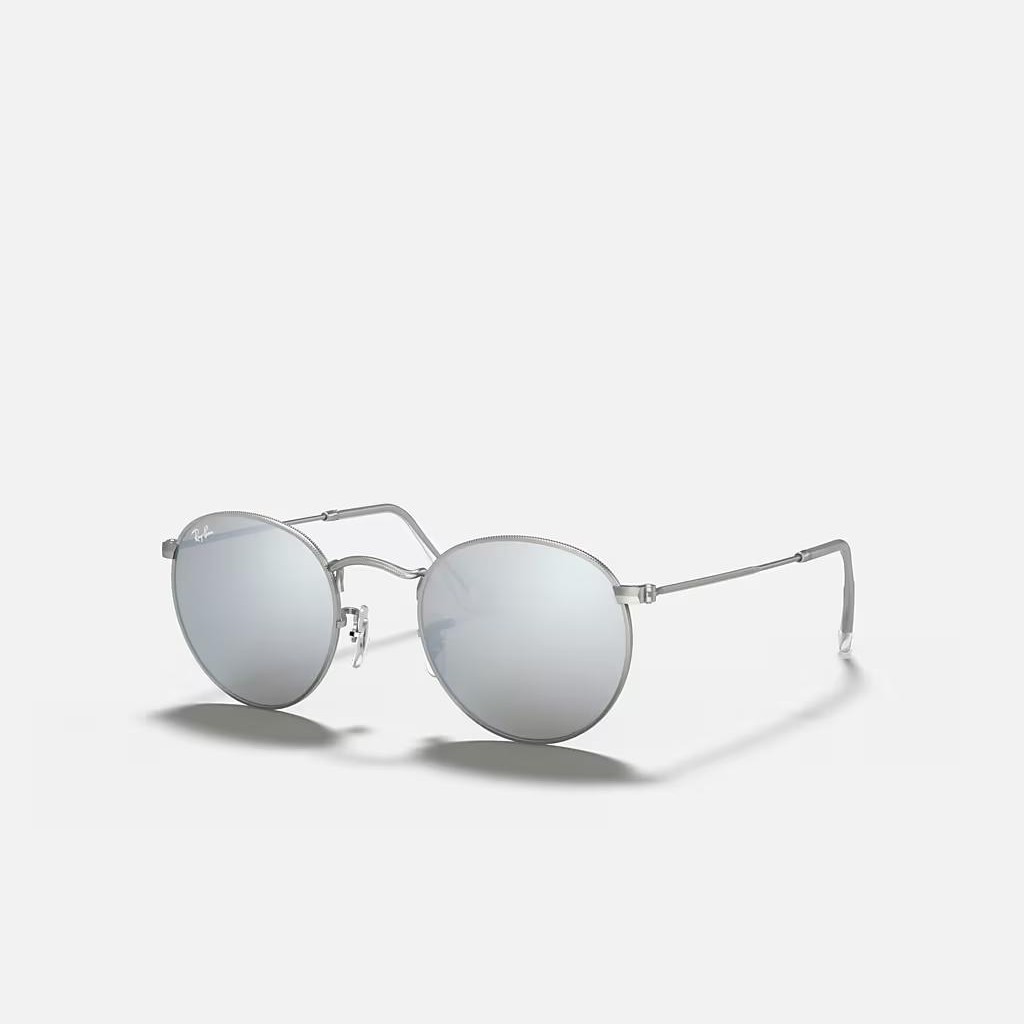 Kính Ray-Ban Round Flash Lenses Bạc