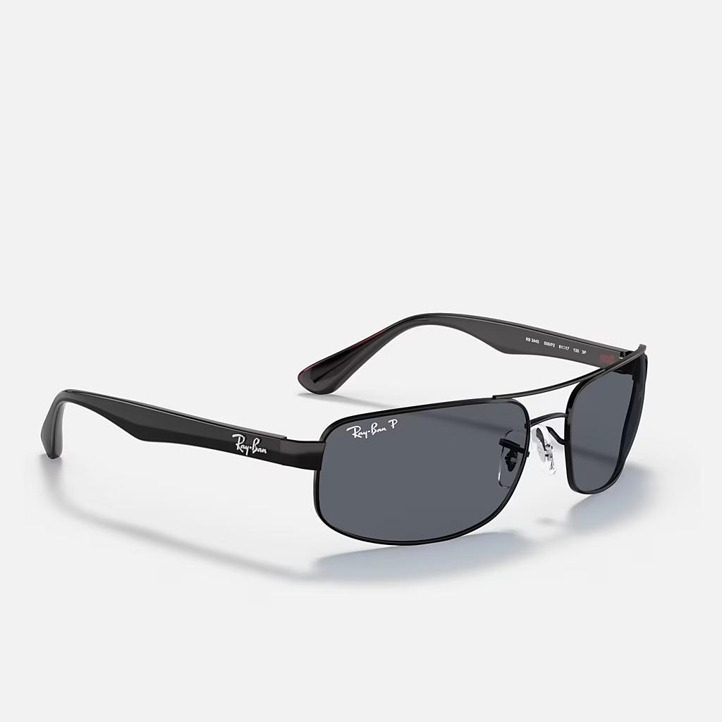 Kính Ray-Ban Rb3445 Polarized Đen Nhám Xám