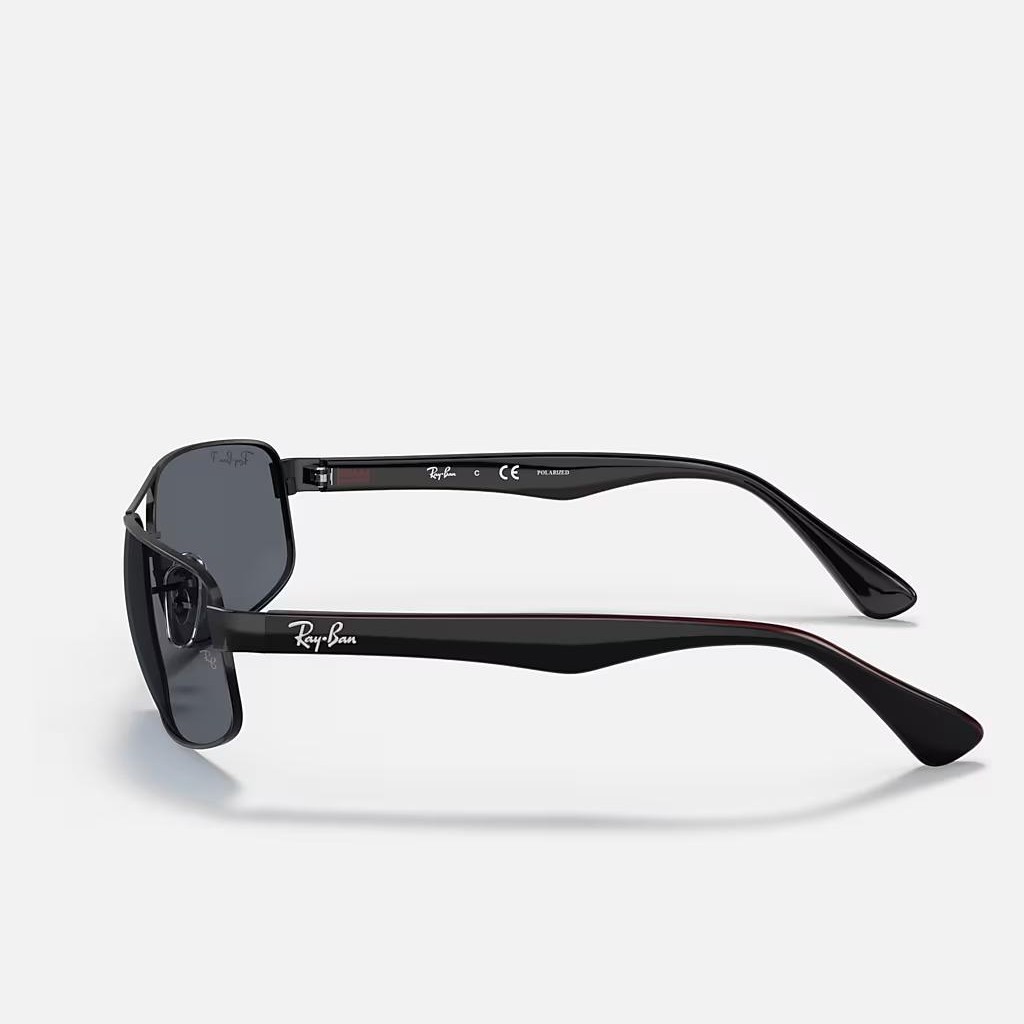 Kính Ray-Ban Rb3445 Polarized Đen Nhám Xám