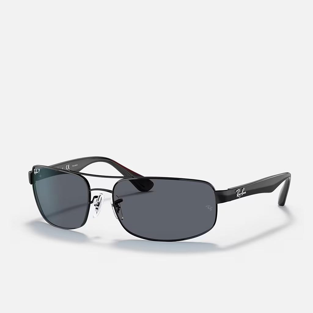 Kính Ray-Ban Rb3445 Polarized Đen Nhám Xám