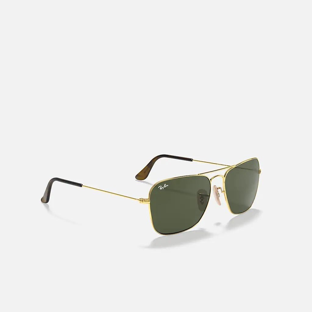 Kính Ray-Ban Caravan Vàng Nâu Xanh Lá