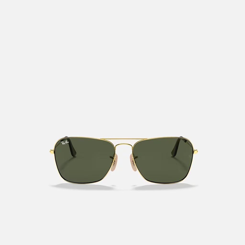 Kính Ray-Ban Caravan Vàng Nâu Xanh Lá