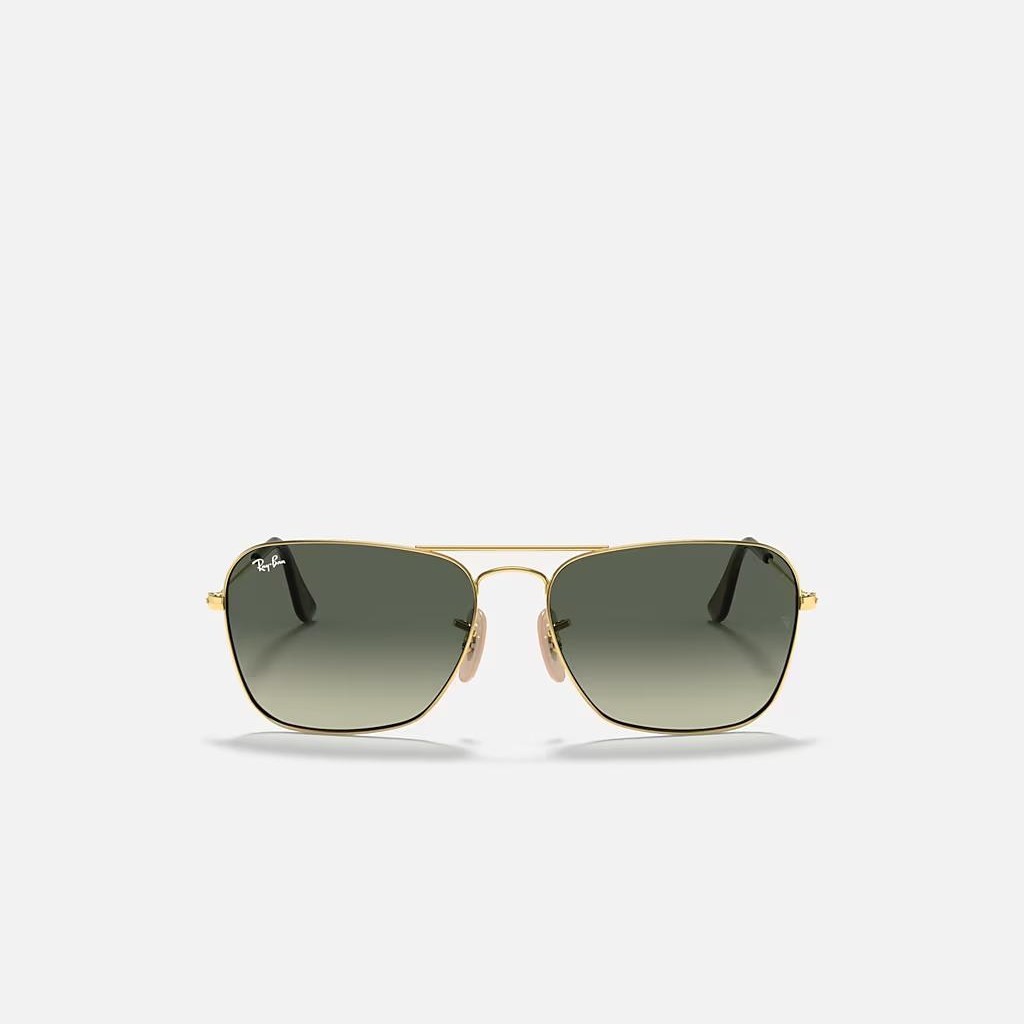 Kính Ray-Ban Caravan Vàng Xám