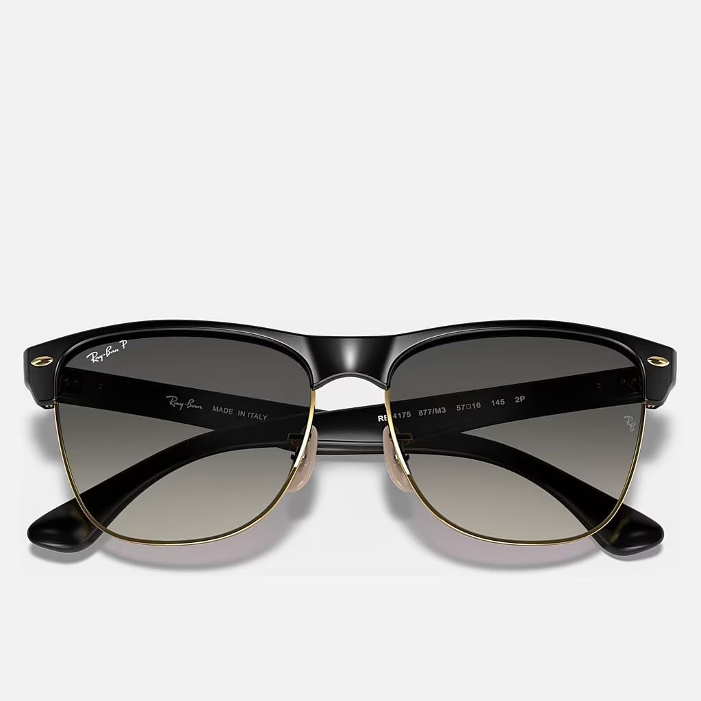 Kính Ray-Ban Clubmaster Oversized Đen Nhám Xám