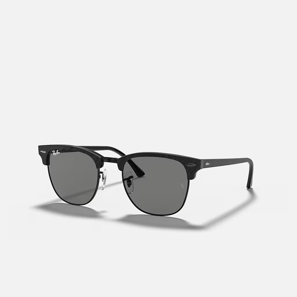 Kính Ray-Ban Clubmaster Marble Đen Xám Đậm